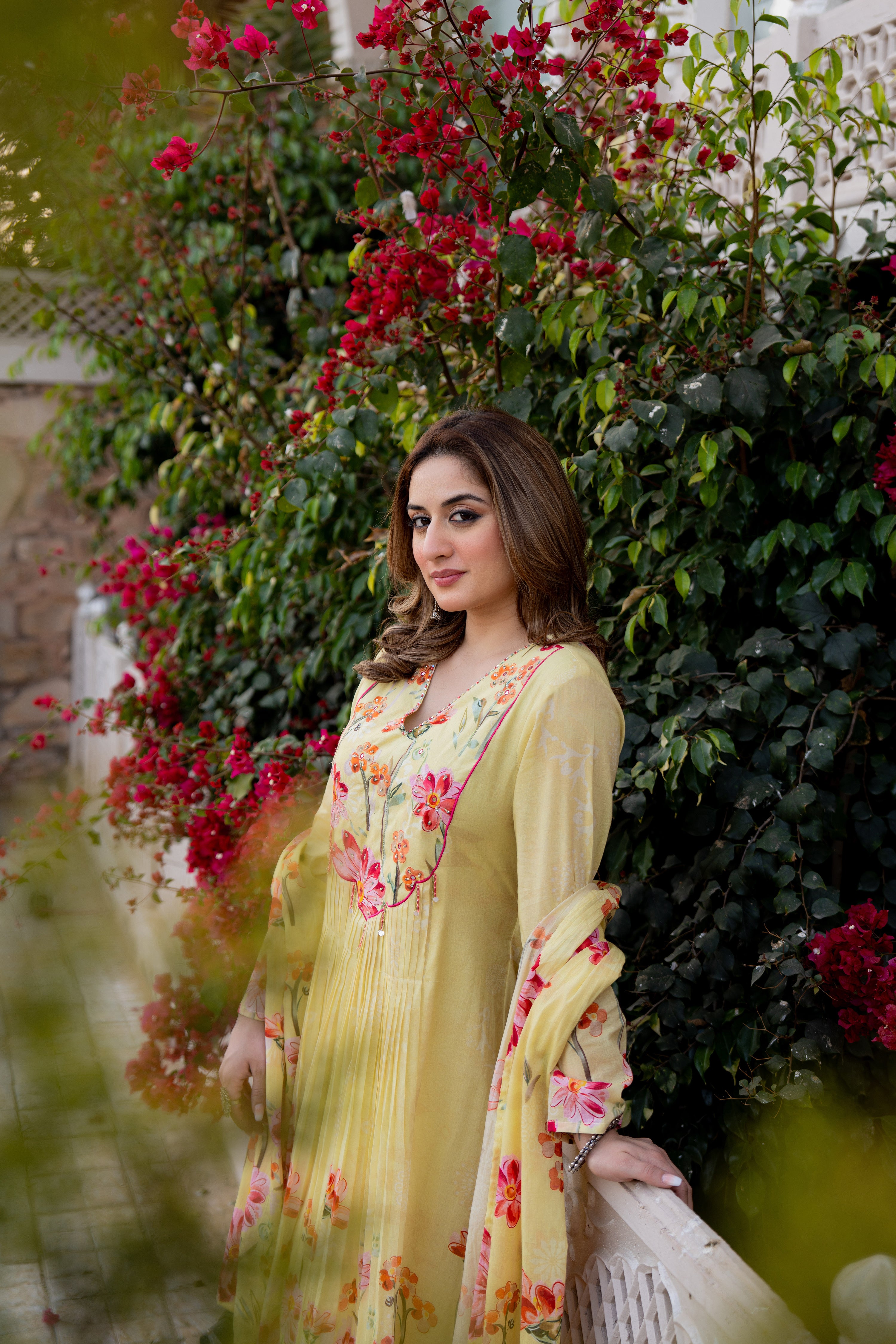 Sunlit Blossom Cotton Suit Set