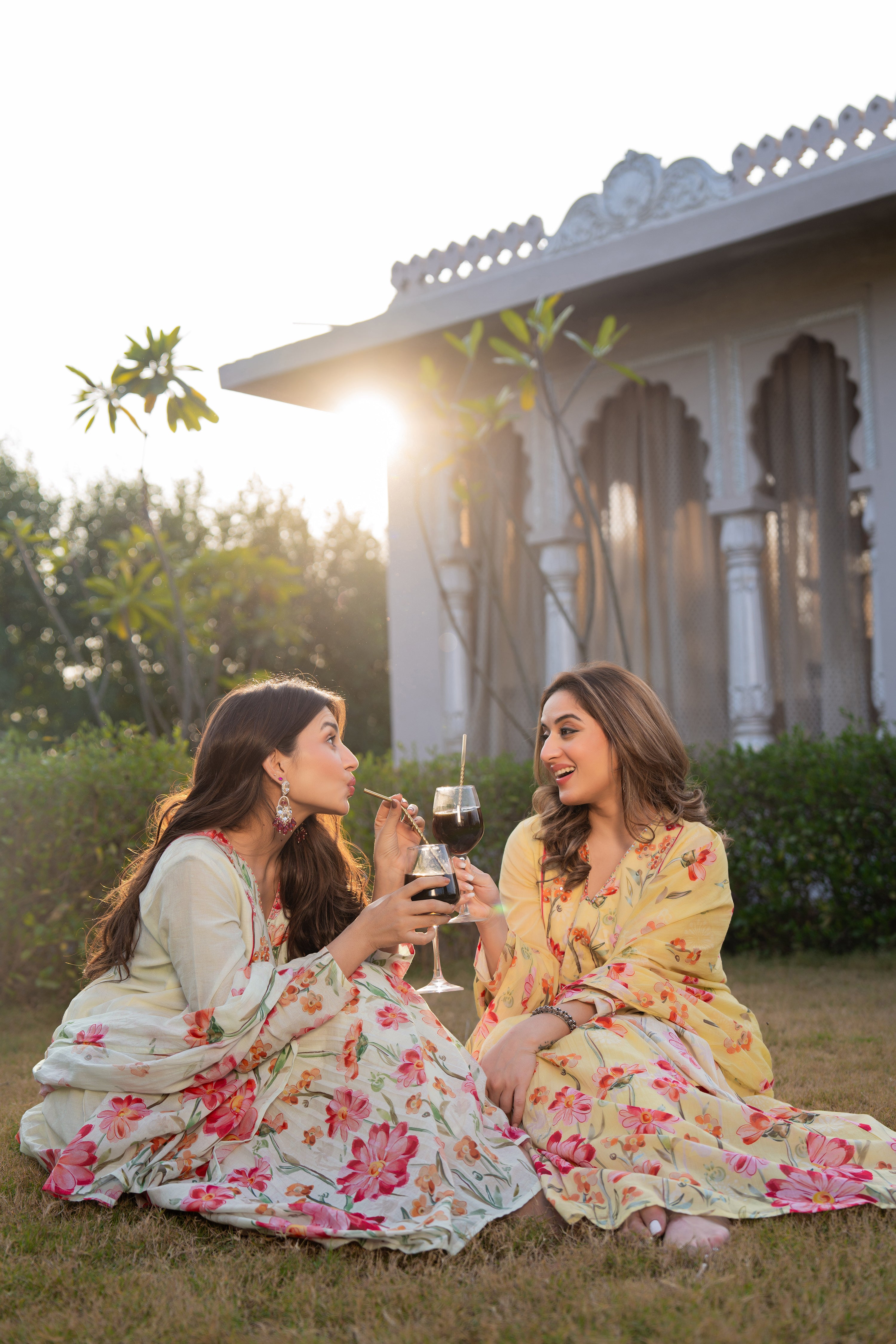 Ivory Petal Grace Cotton Suit Set