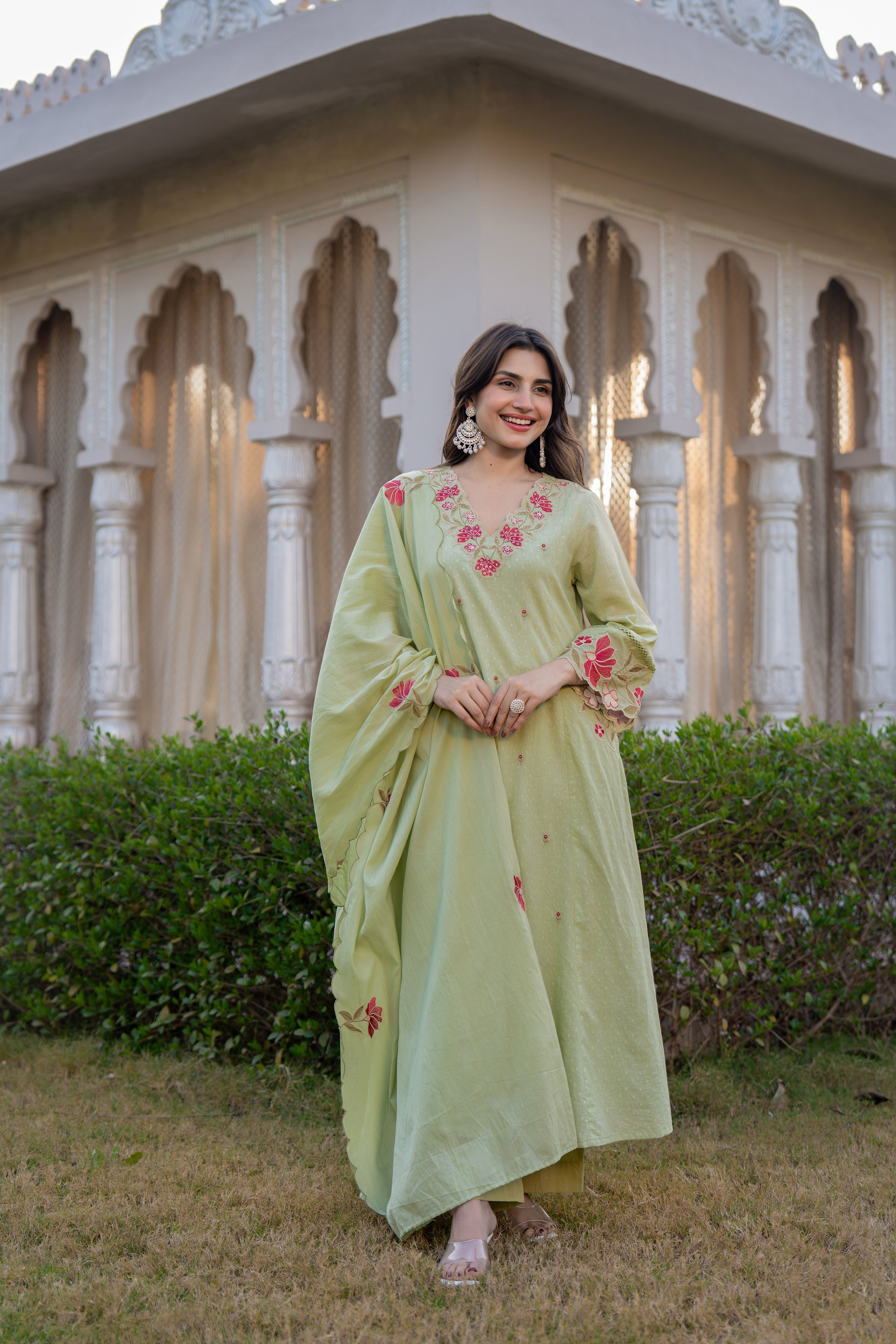 Floral Ease Cotton Dobby Suit Set