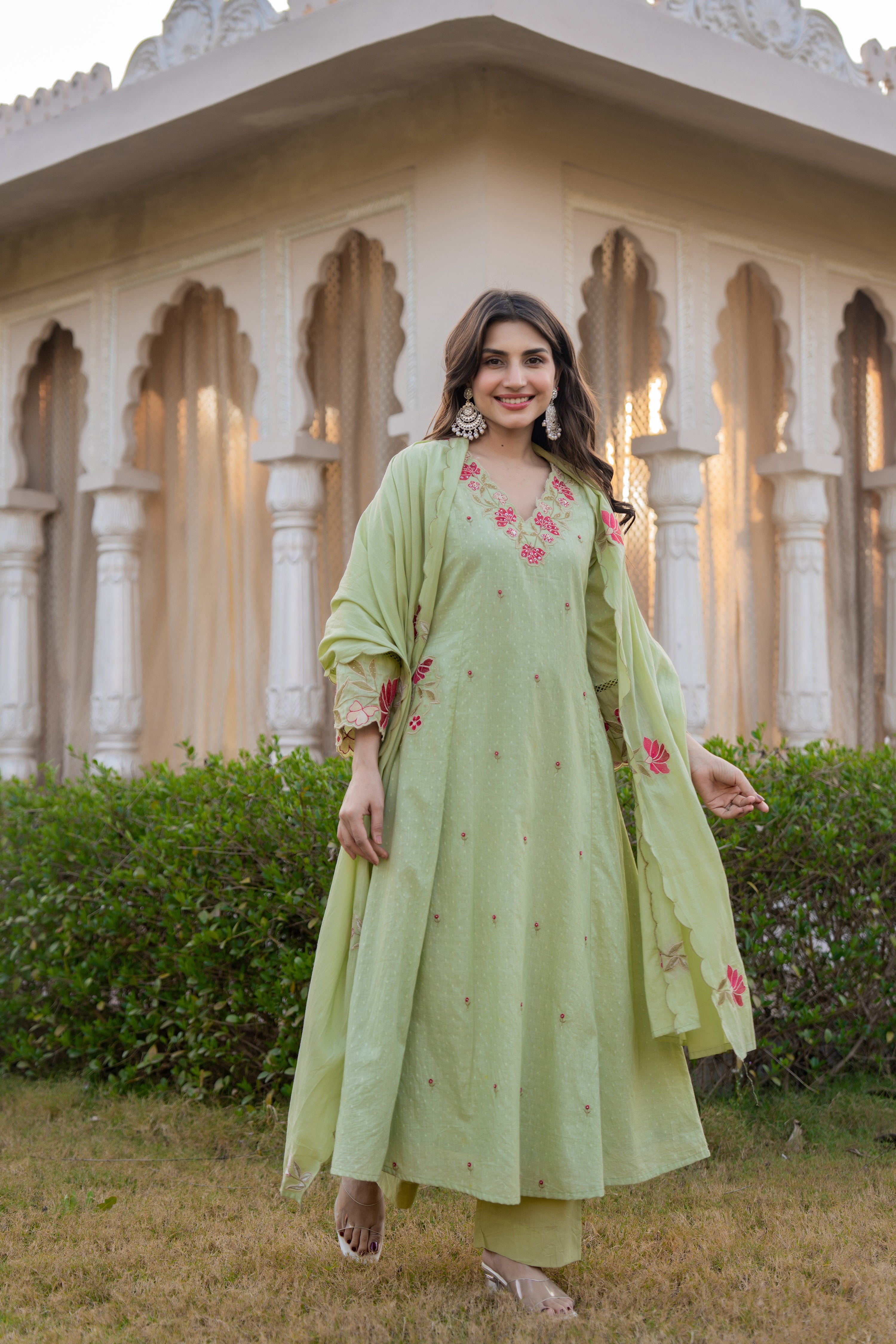 Floral Ease Cotton Dobby Suit Set