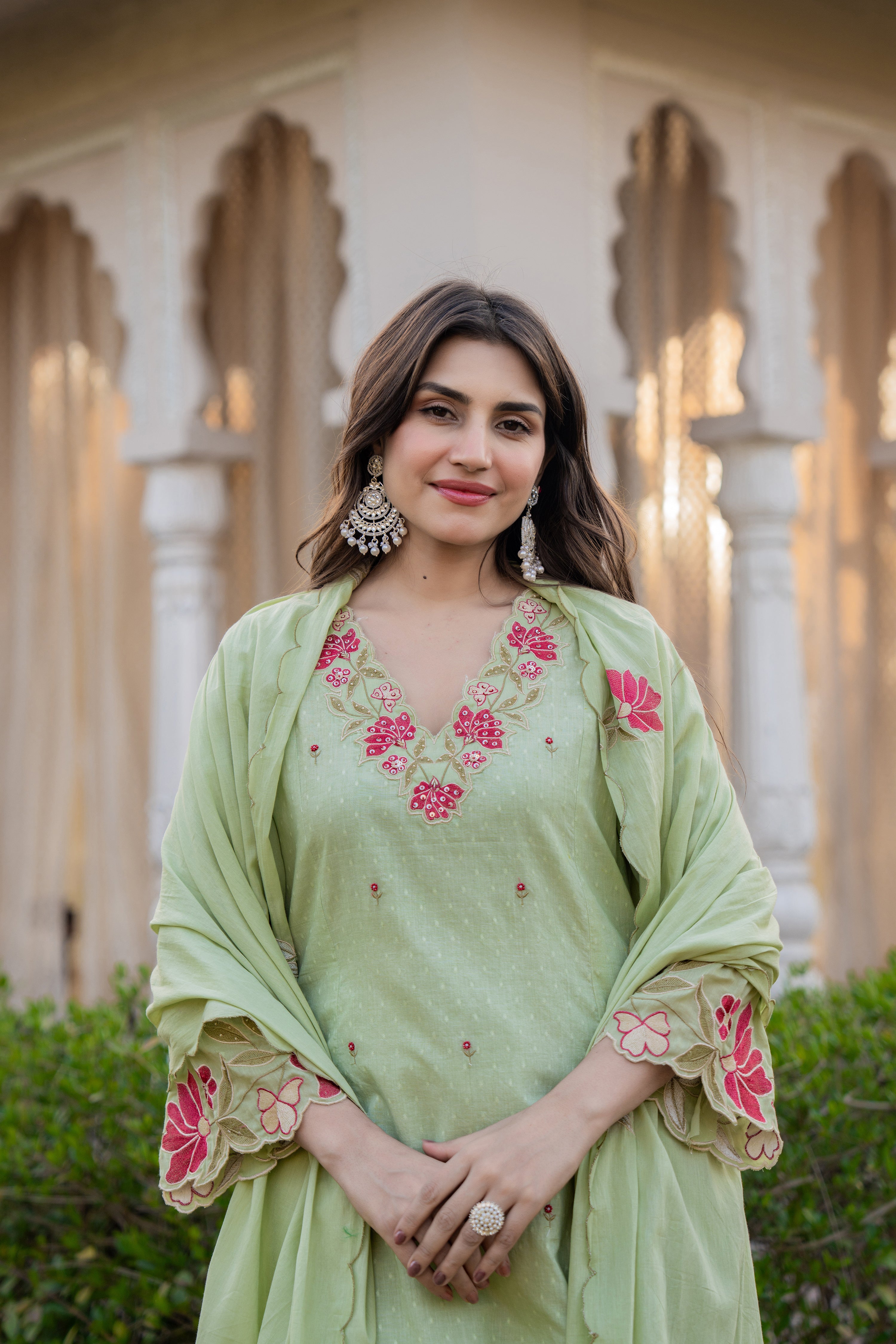 Floral Ease Cotton Dobby Suit Set