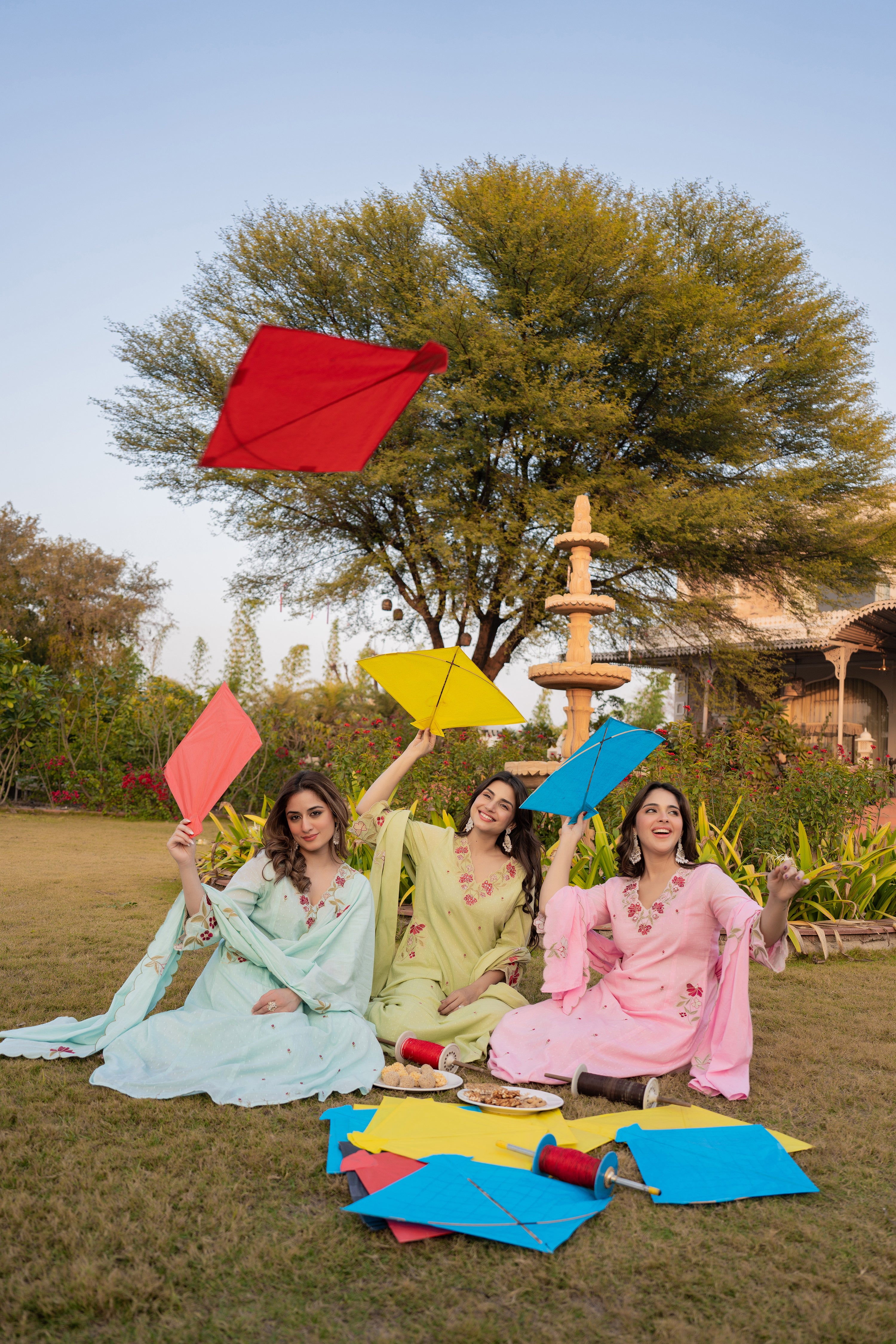 Petal Grace Cotton Dobby Suit Set