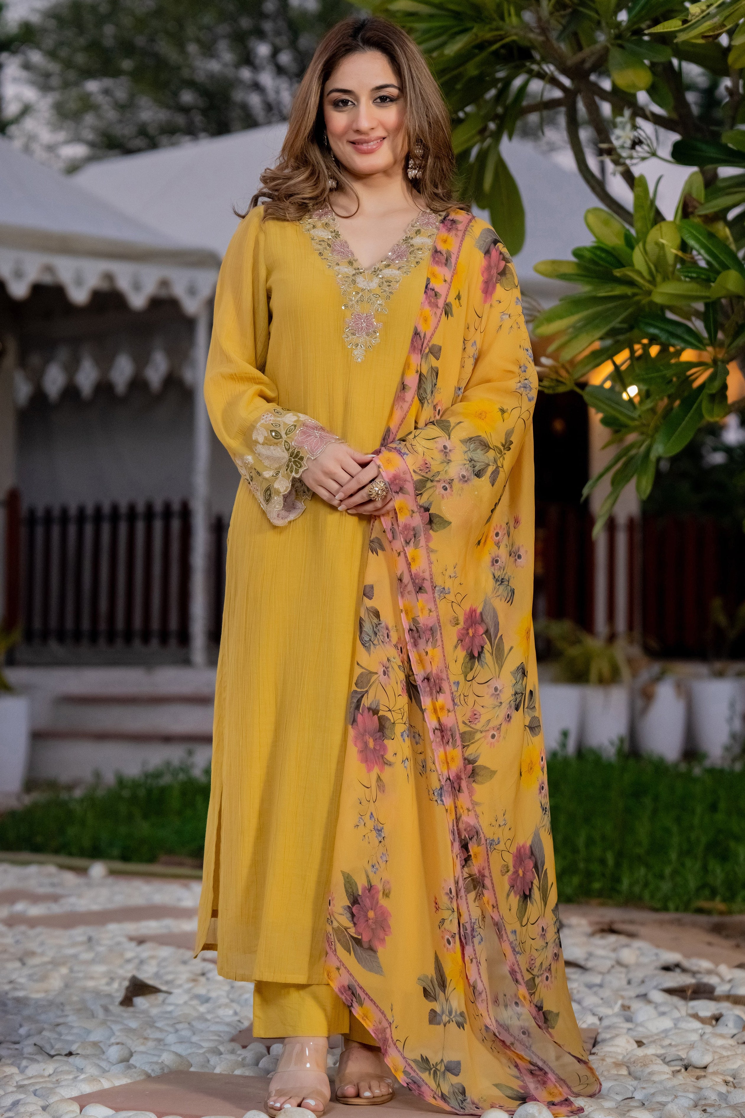 Mustard Yellow Kurta Suit Set