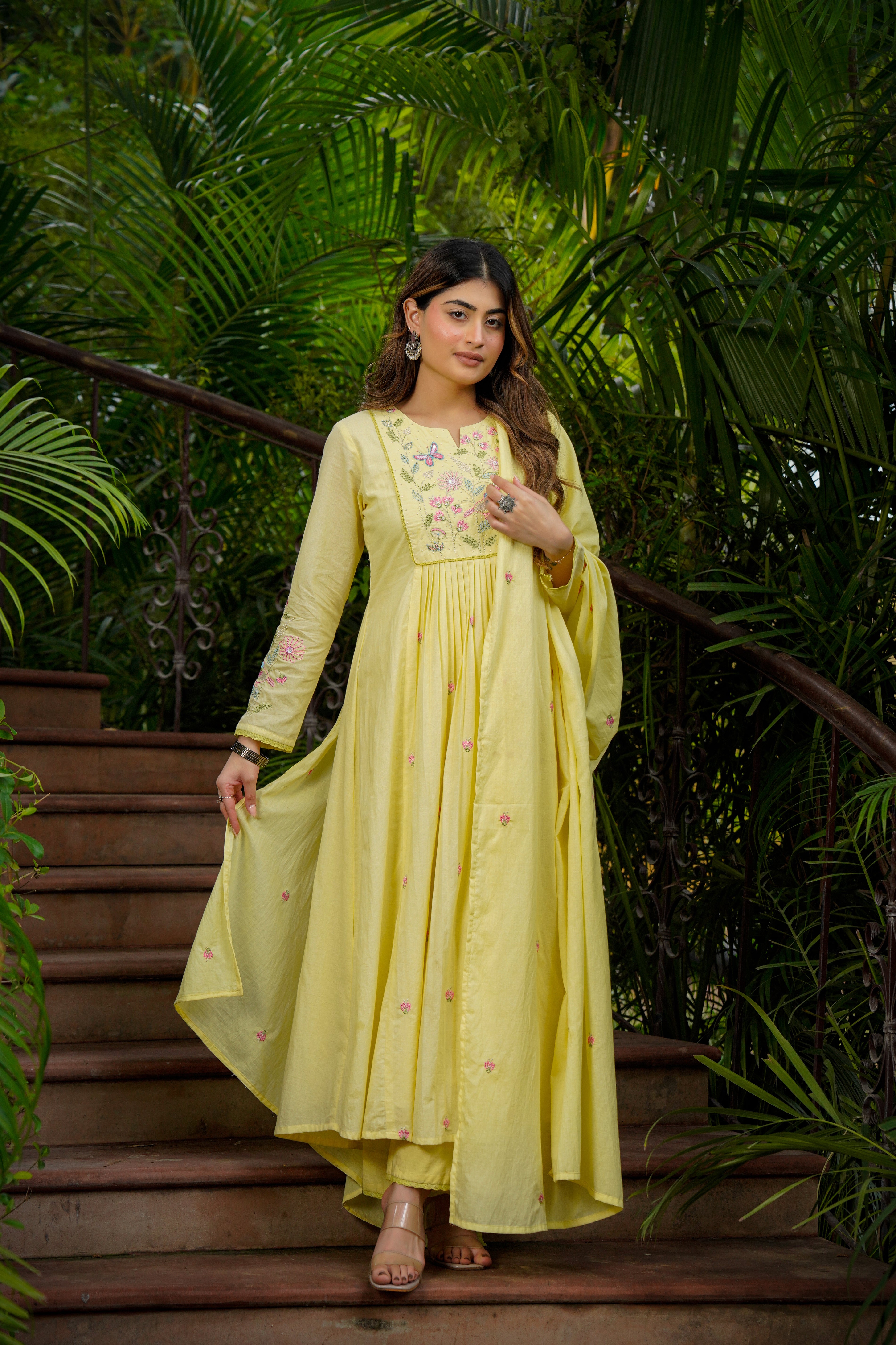 Lemon Mist Flared Suit Set