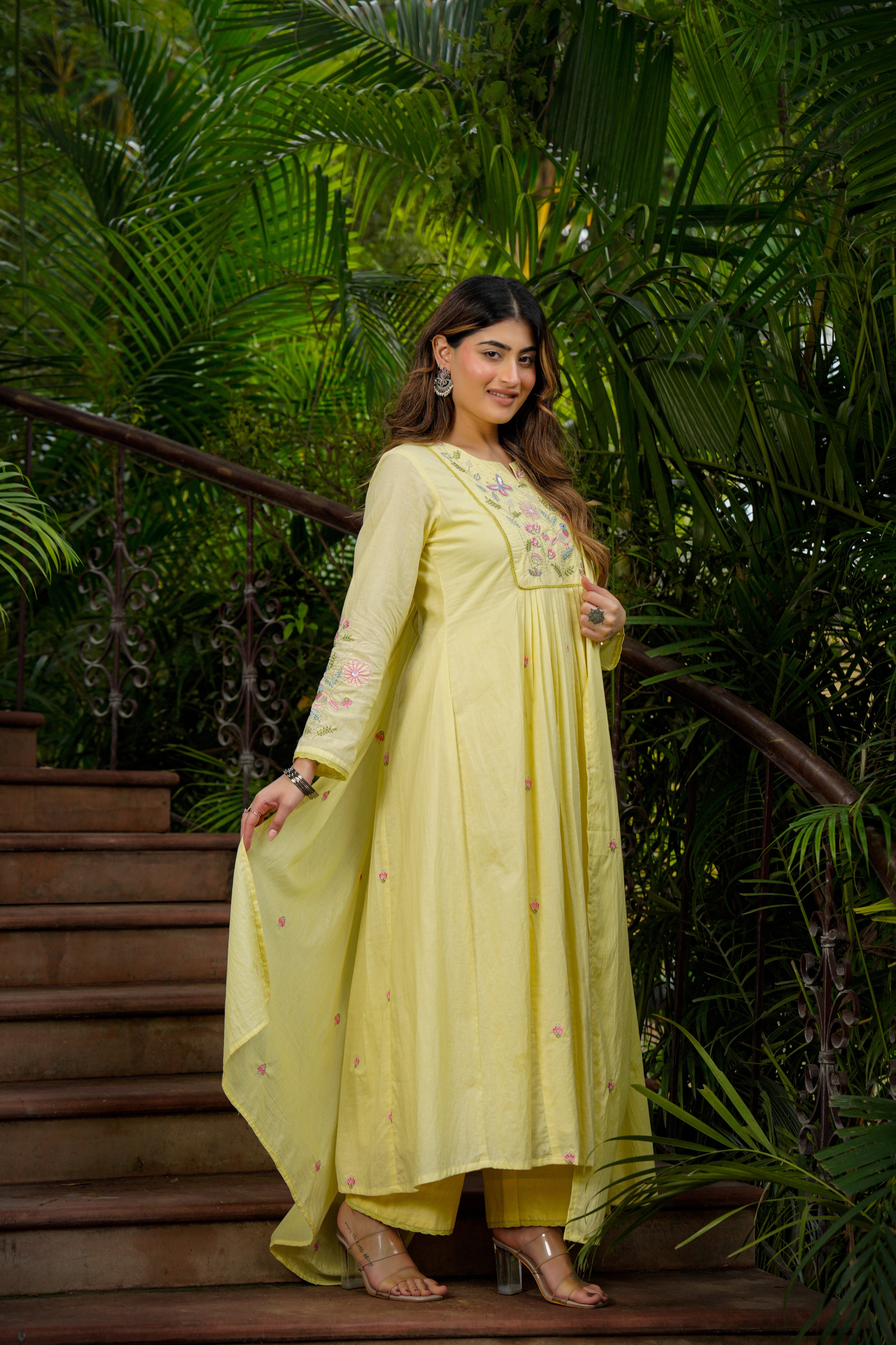 Lemon Mist Flared Suit Set