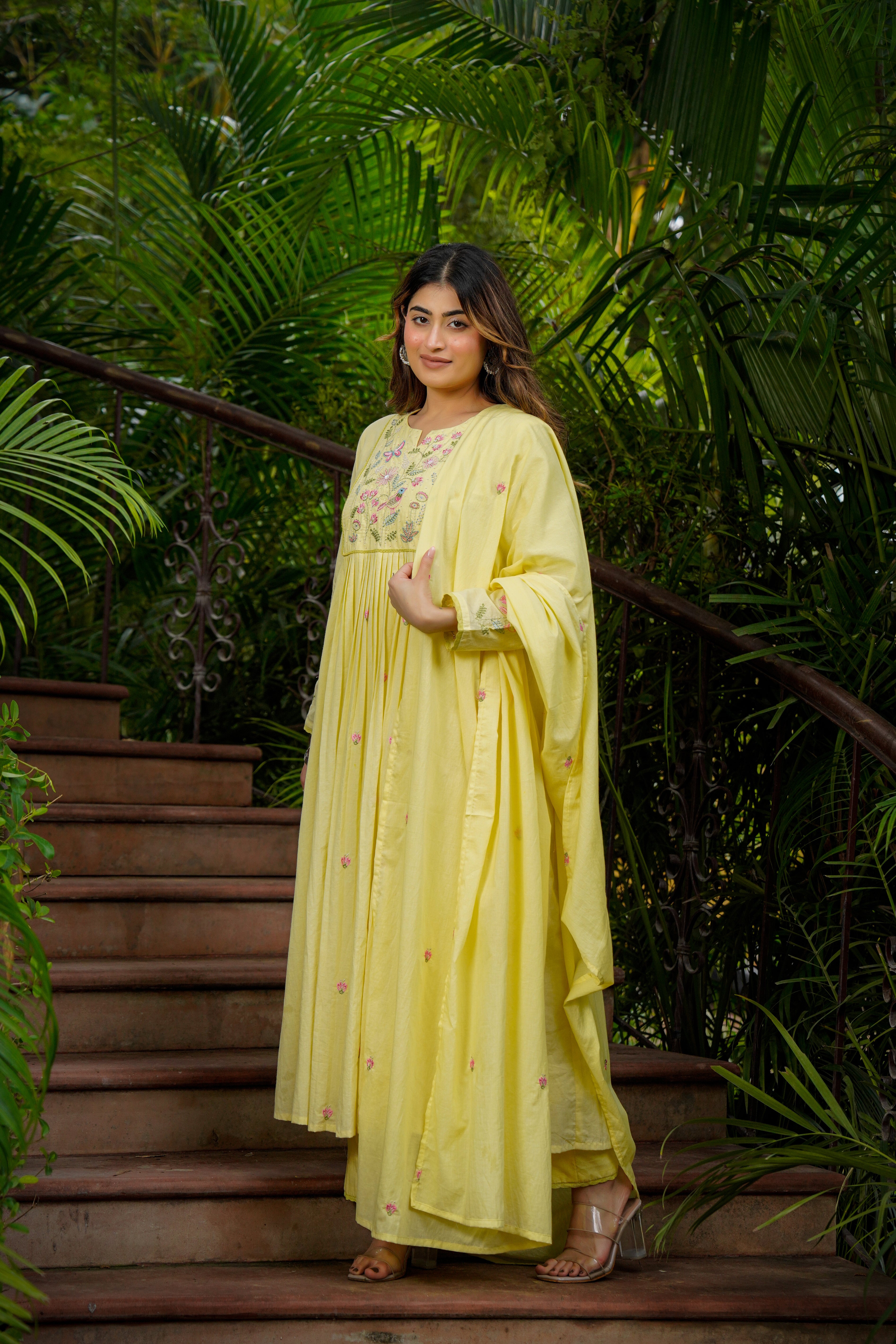 Lemon Mist Flared Suit Set