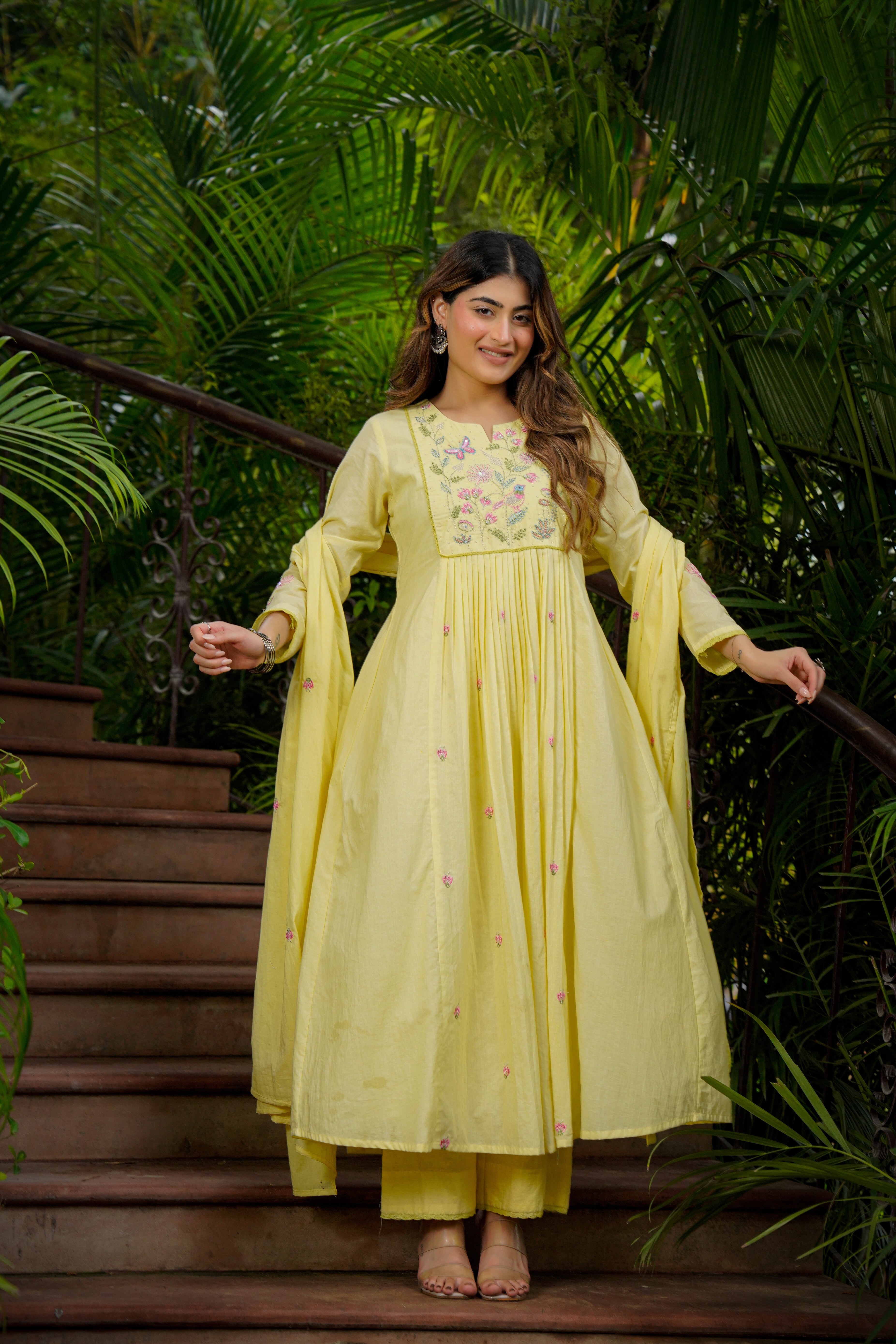 Lemon Mist Flared Suit Set