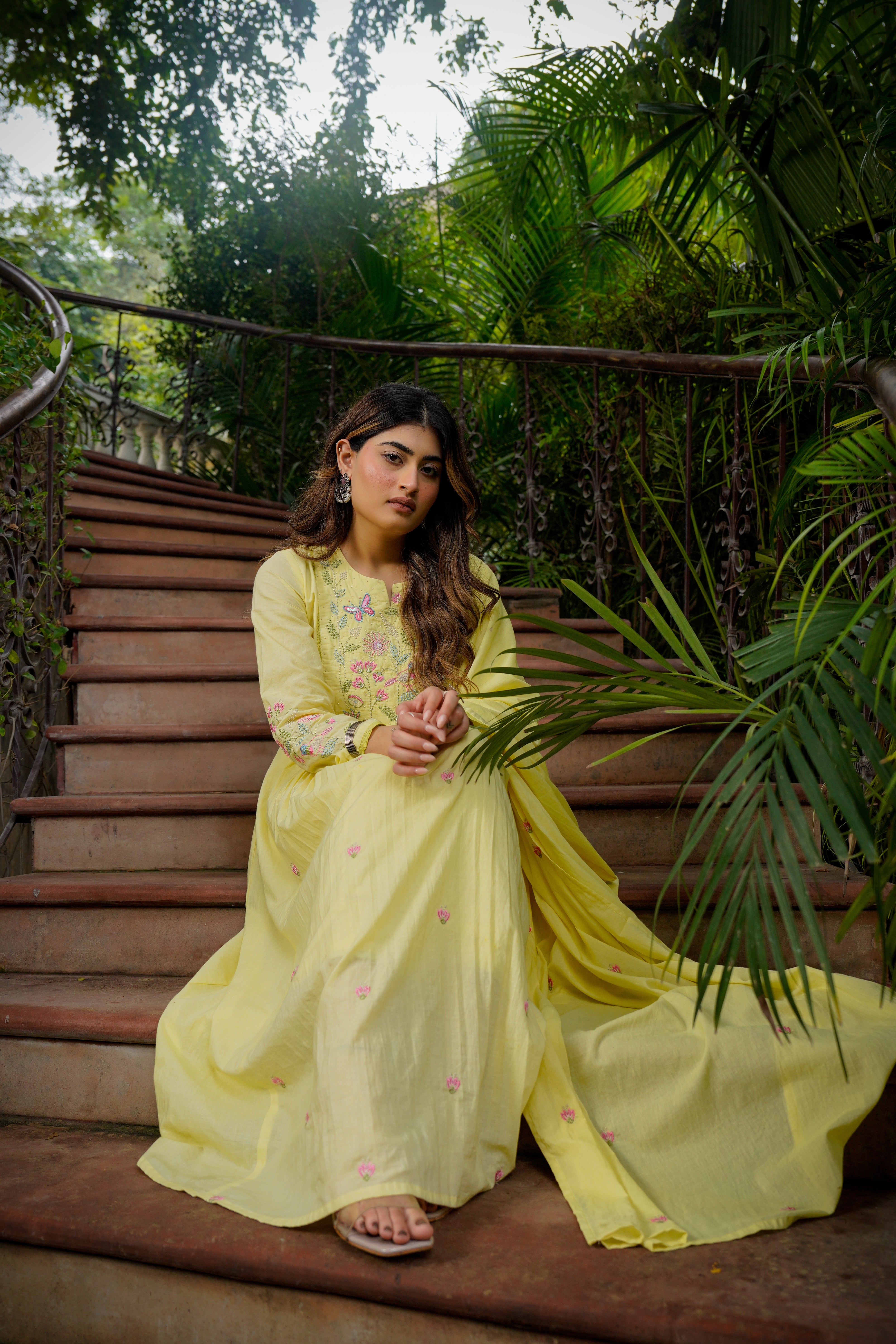 Lemon Mist Flared Suit Set