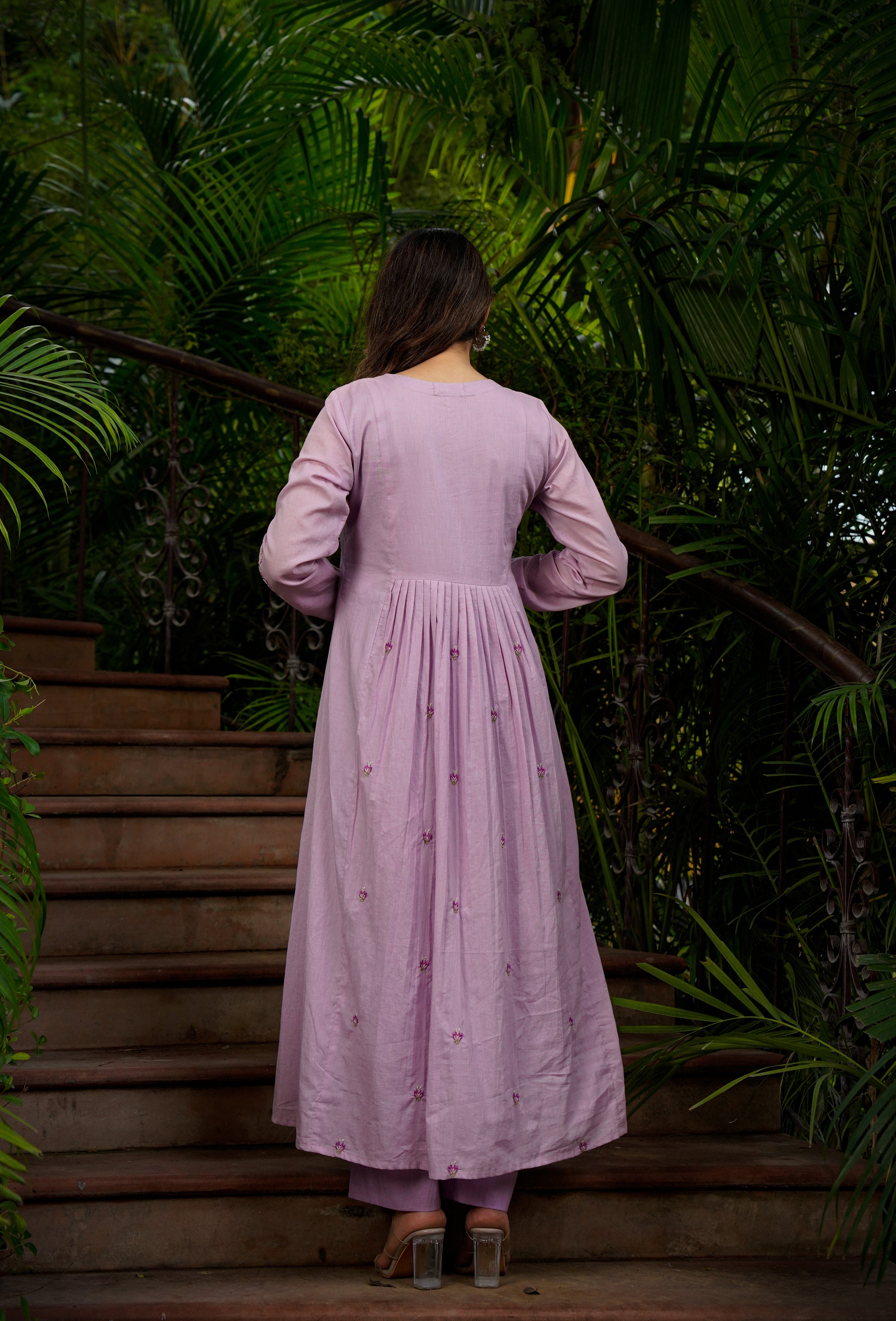 Lilac Grace Flared Suit Set