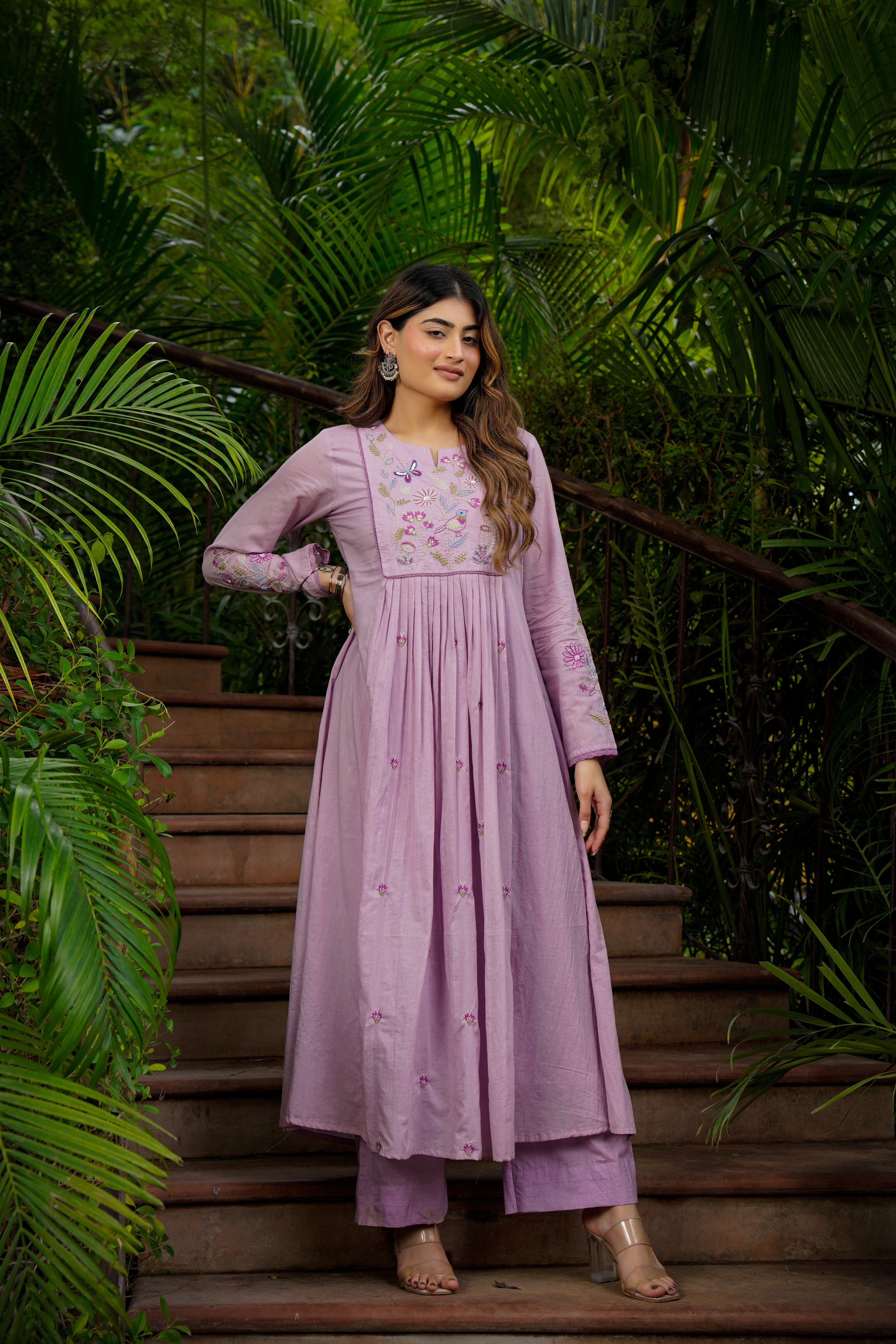 Lilac Grace Flared Suit Set