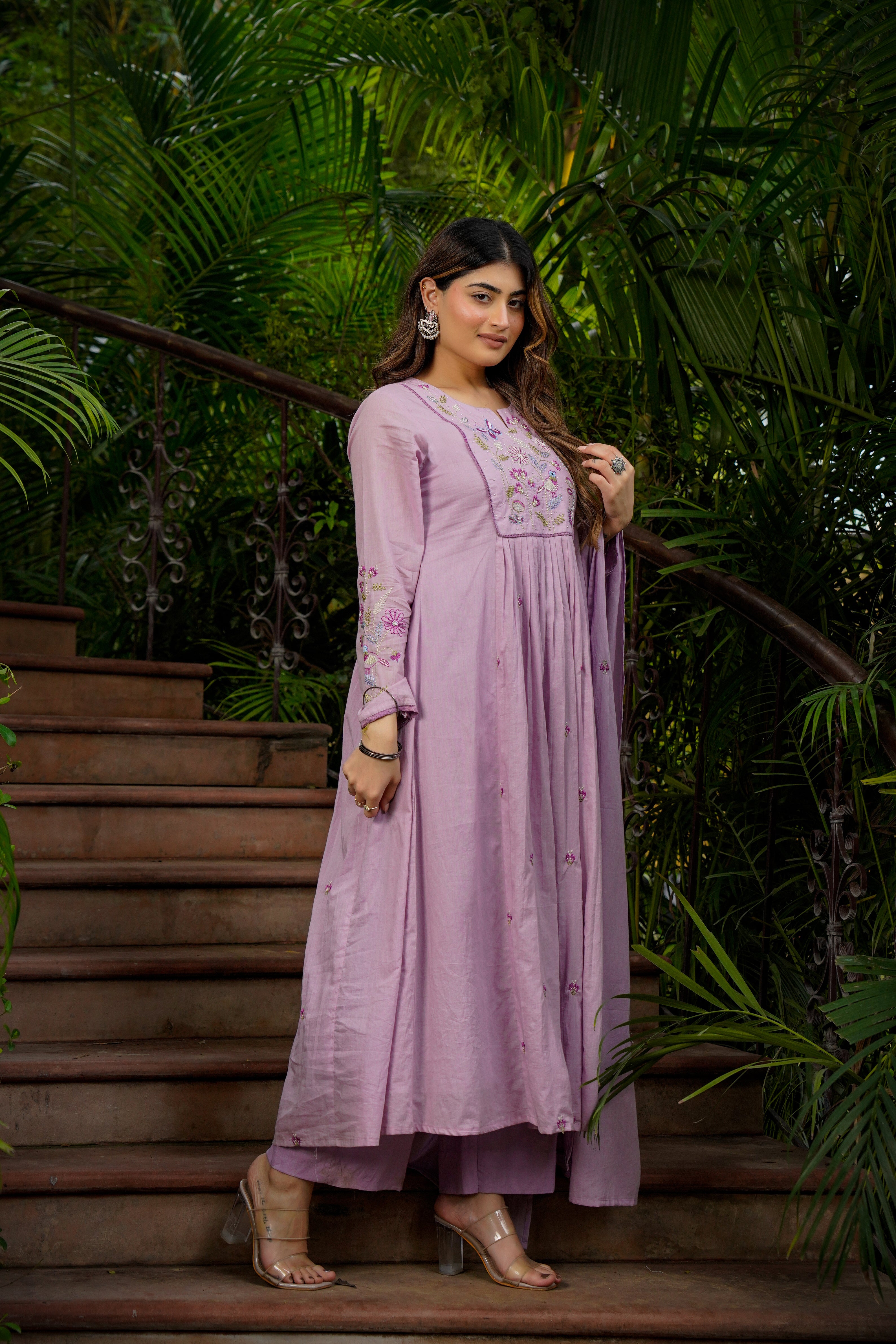 Lilac Grace Flared Suit Set