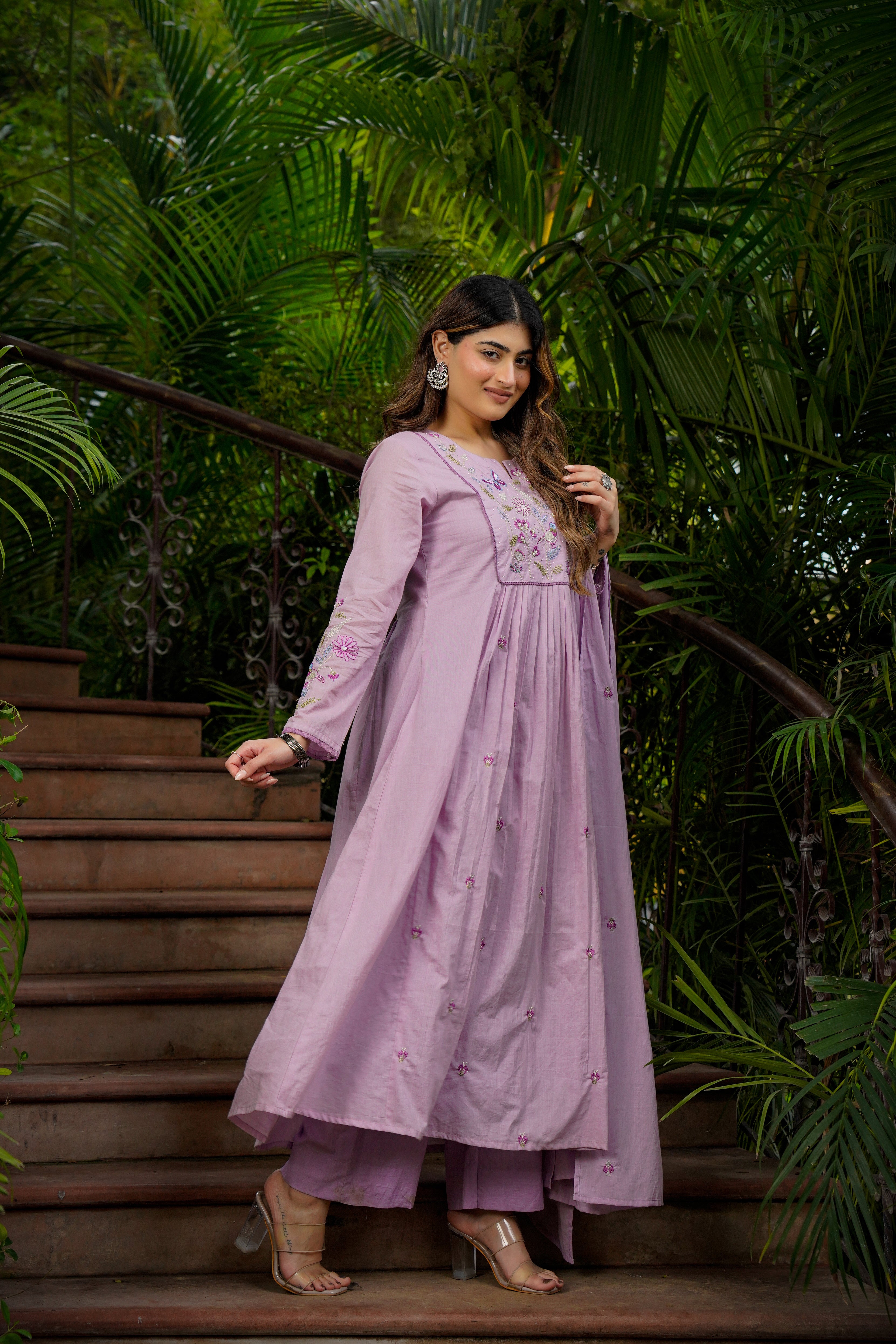 Lilac Grace Flared Suit Set