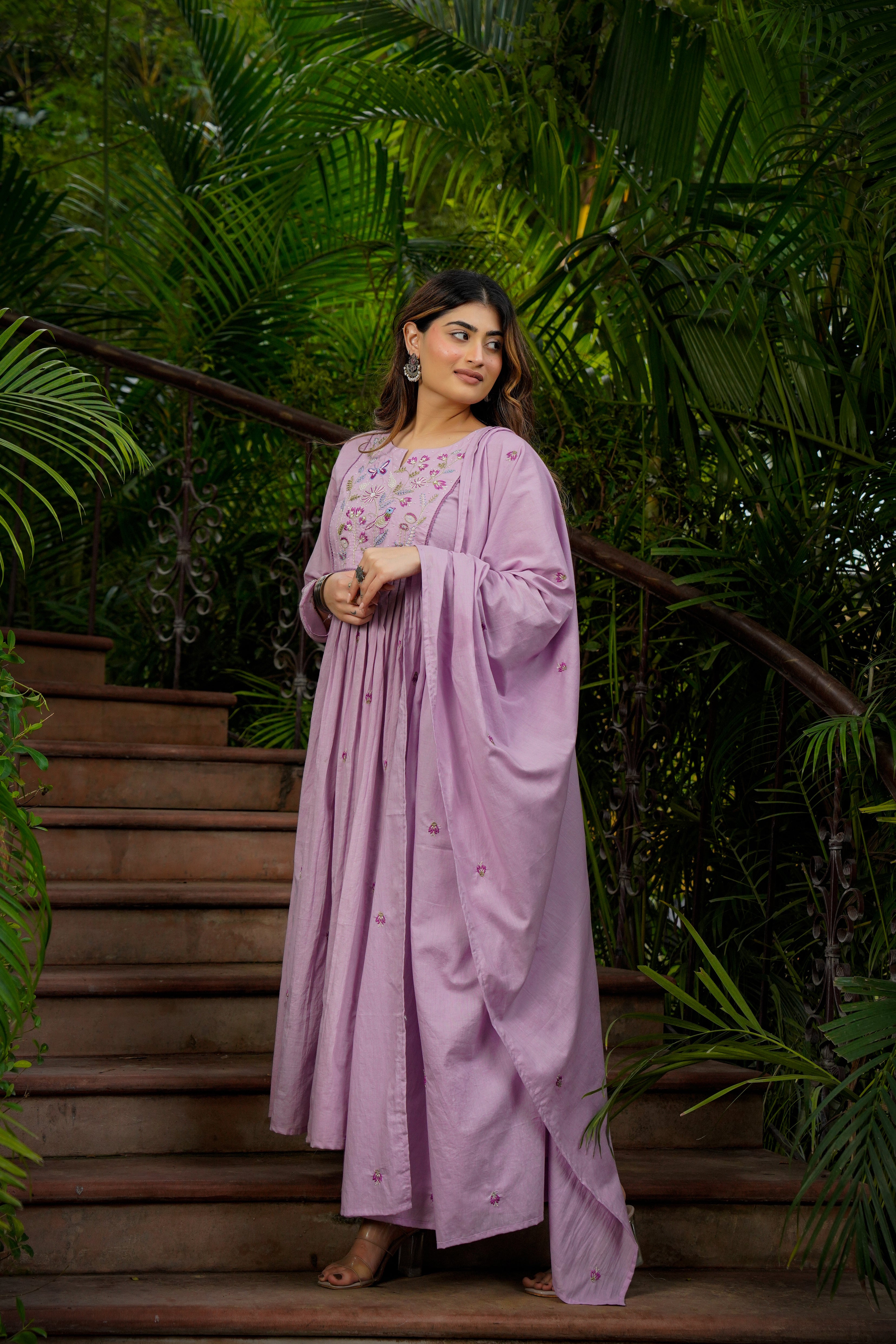 Lilac Grace Flared Suit Set