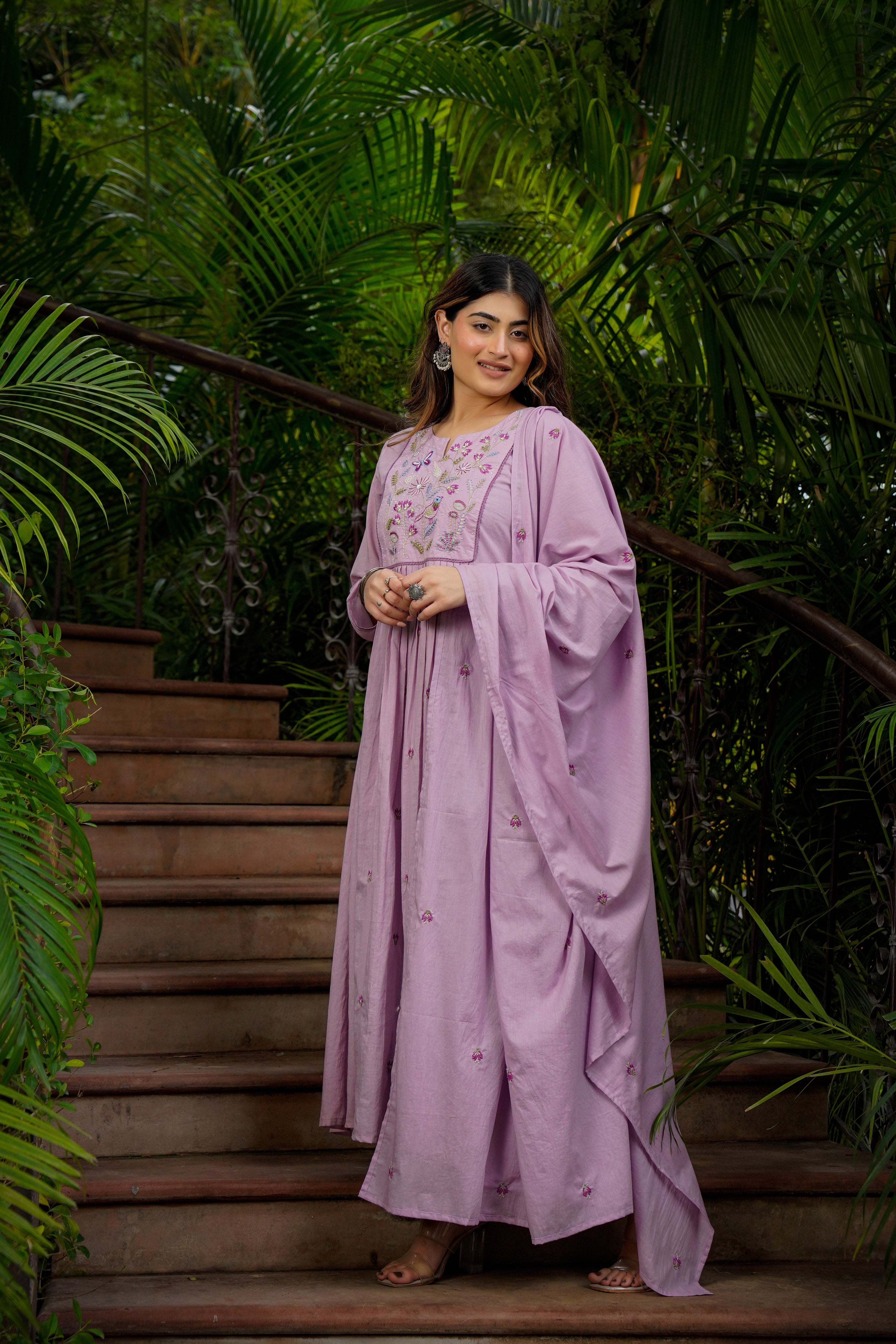 Lilac Grace Flared Suit Set