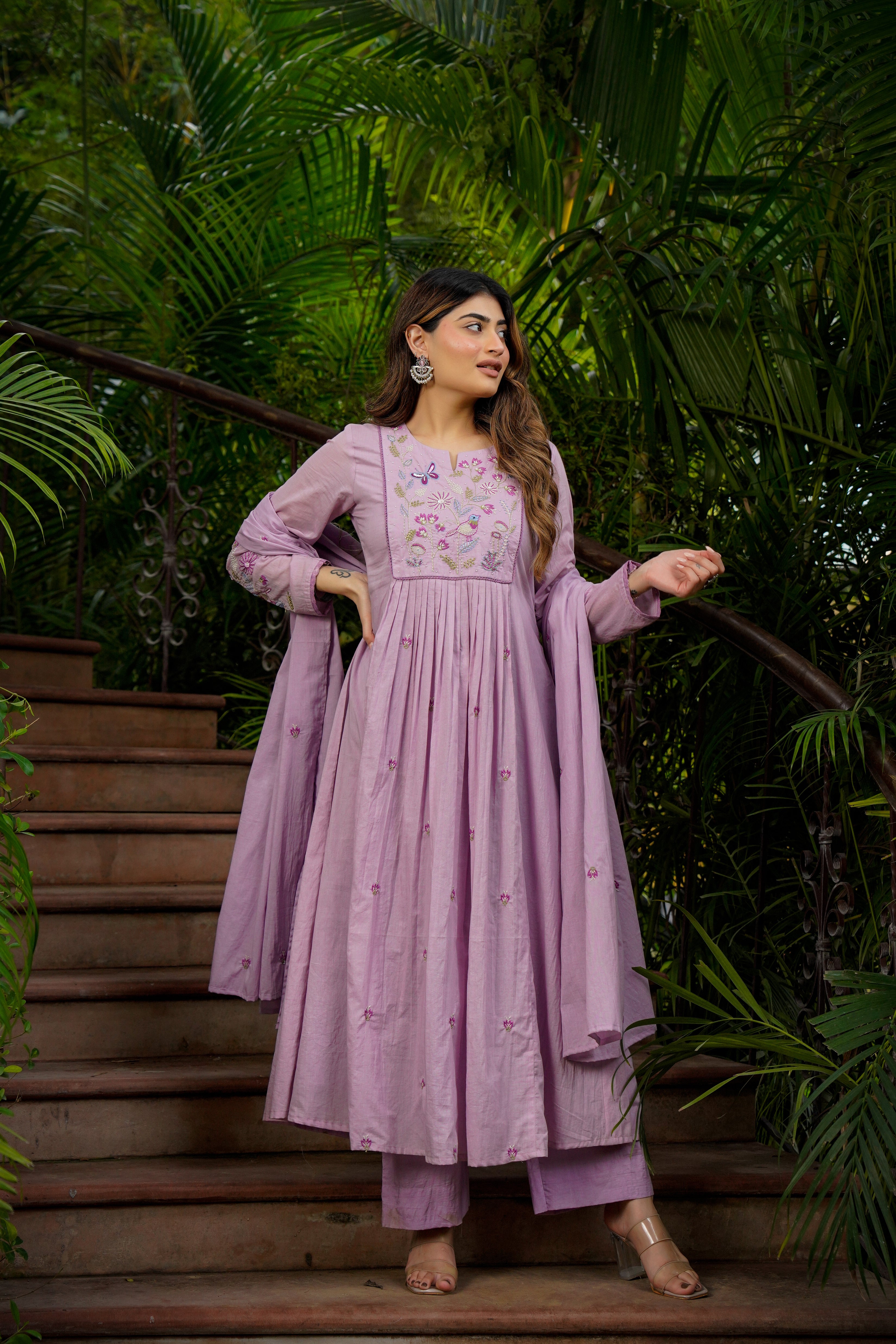 Lilac Grace Flared Suit Set