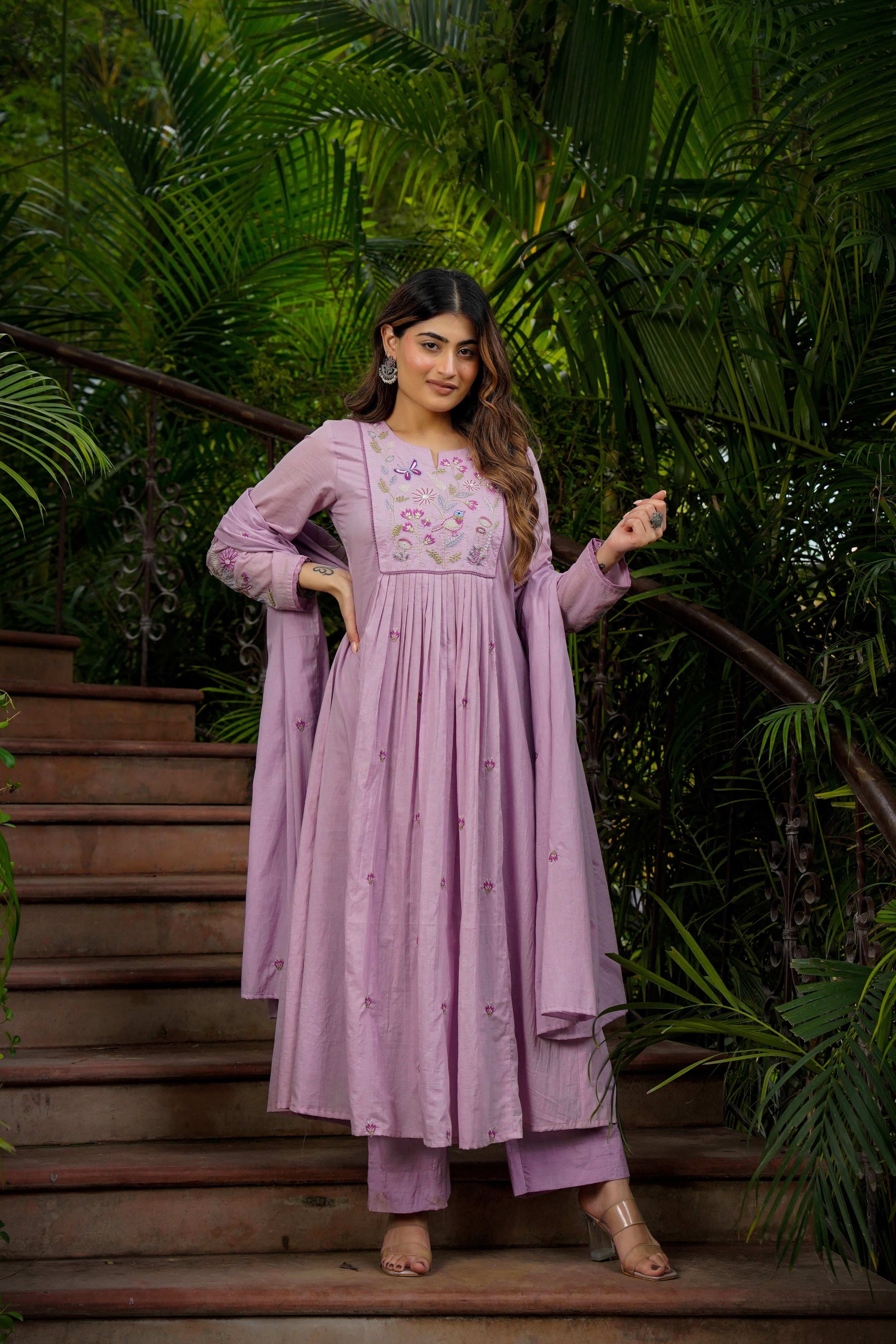 Lilac Grace Flared Suit Set