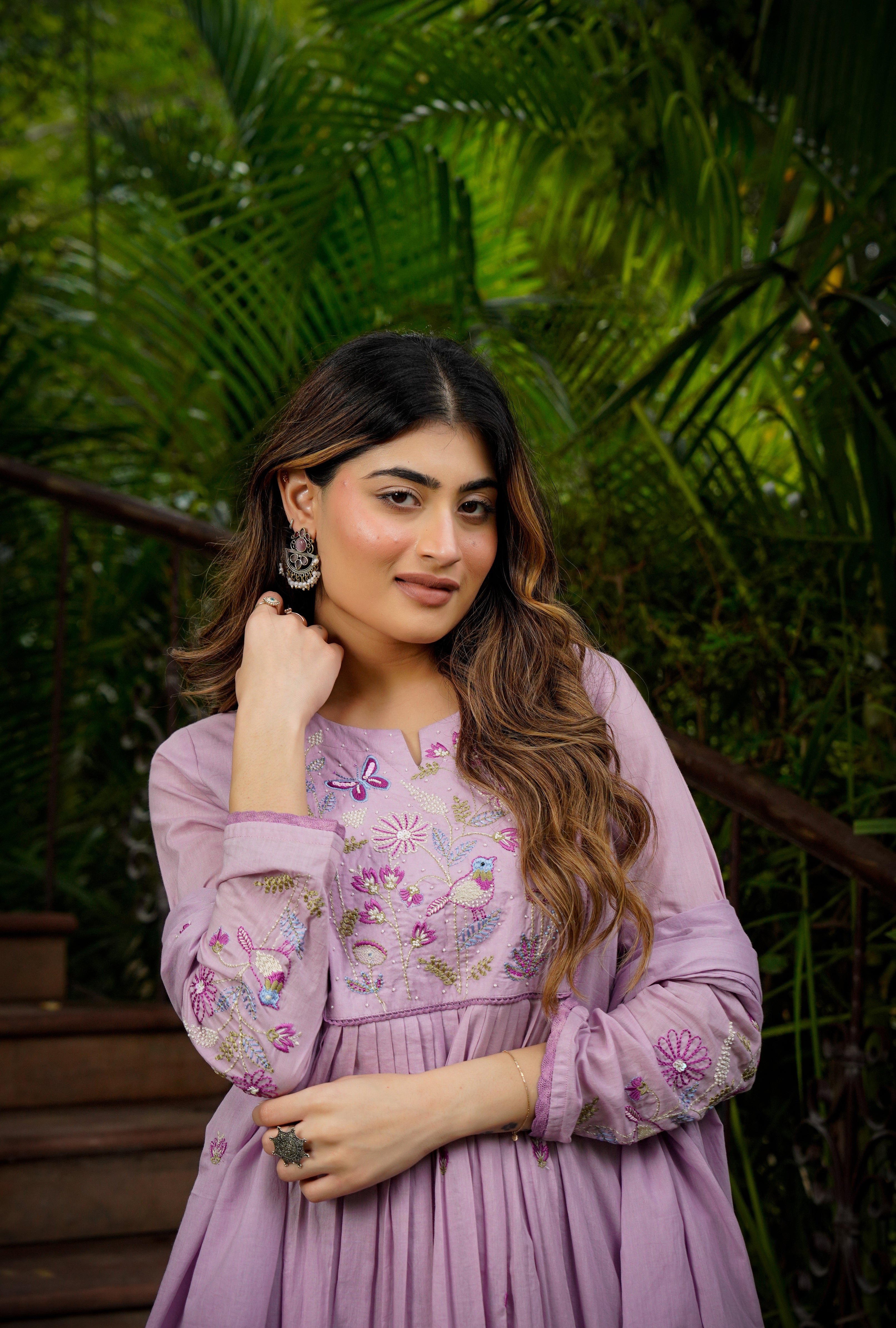 Lilac Grace Flared Suit Set