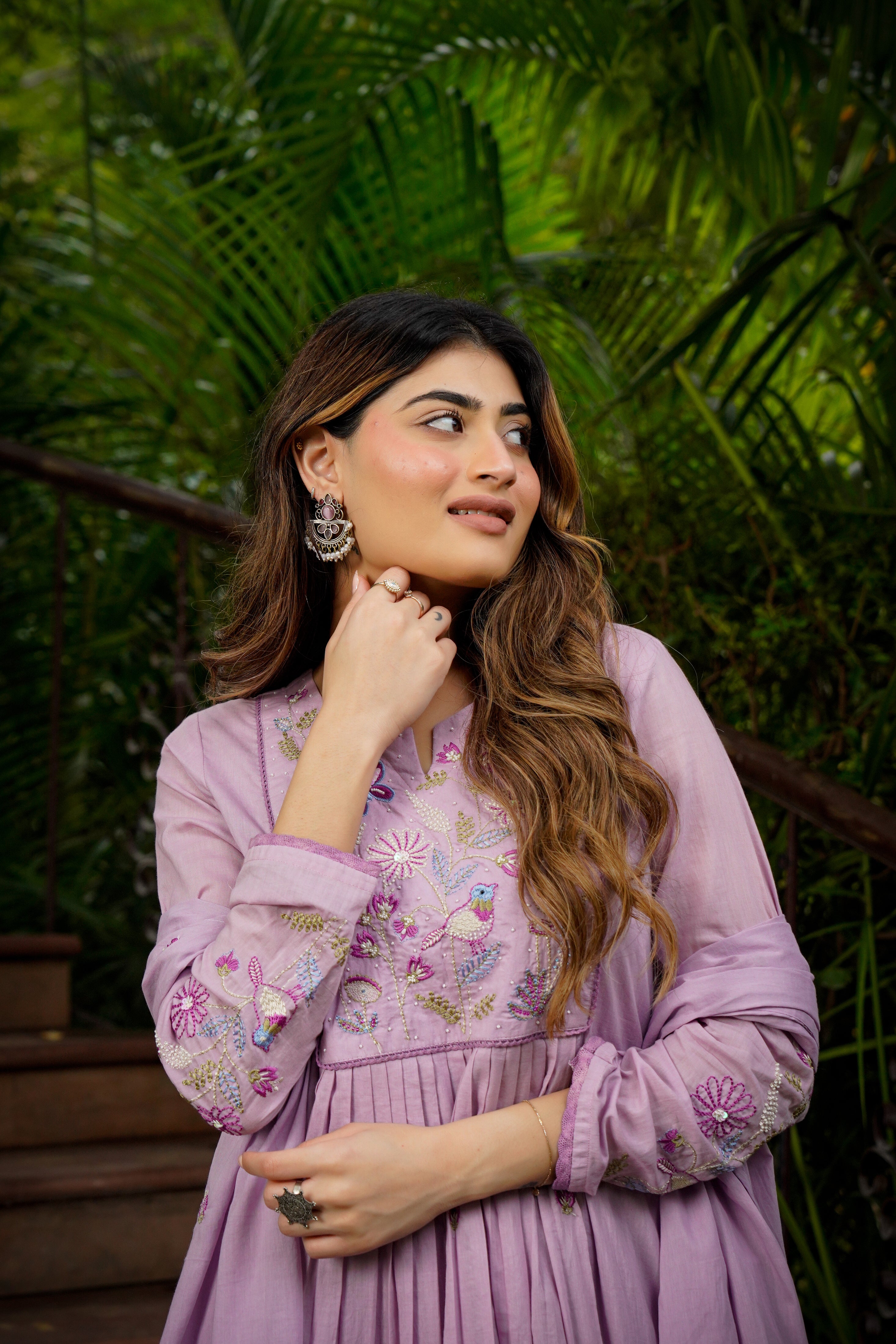 Lilac Grace Flared Suit Set
