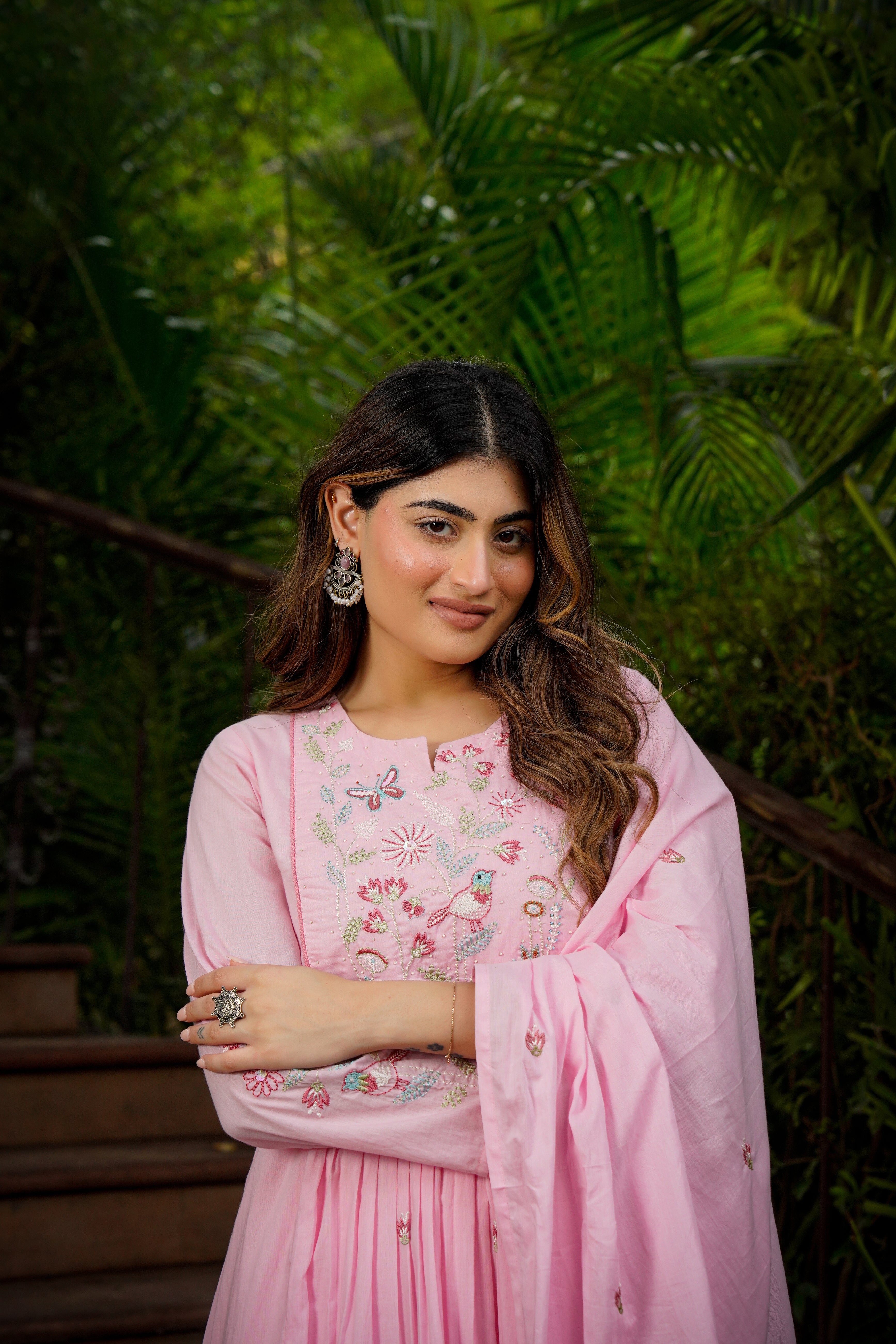 Blossom Pink Flared Suit Set