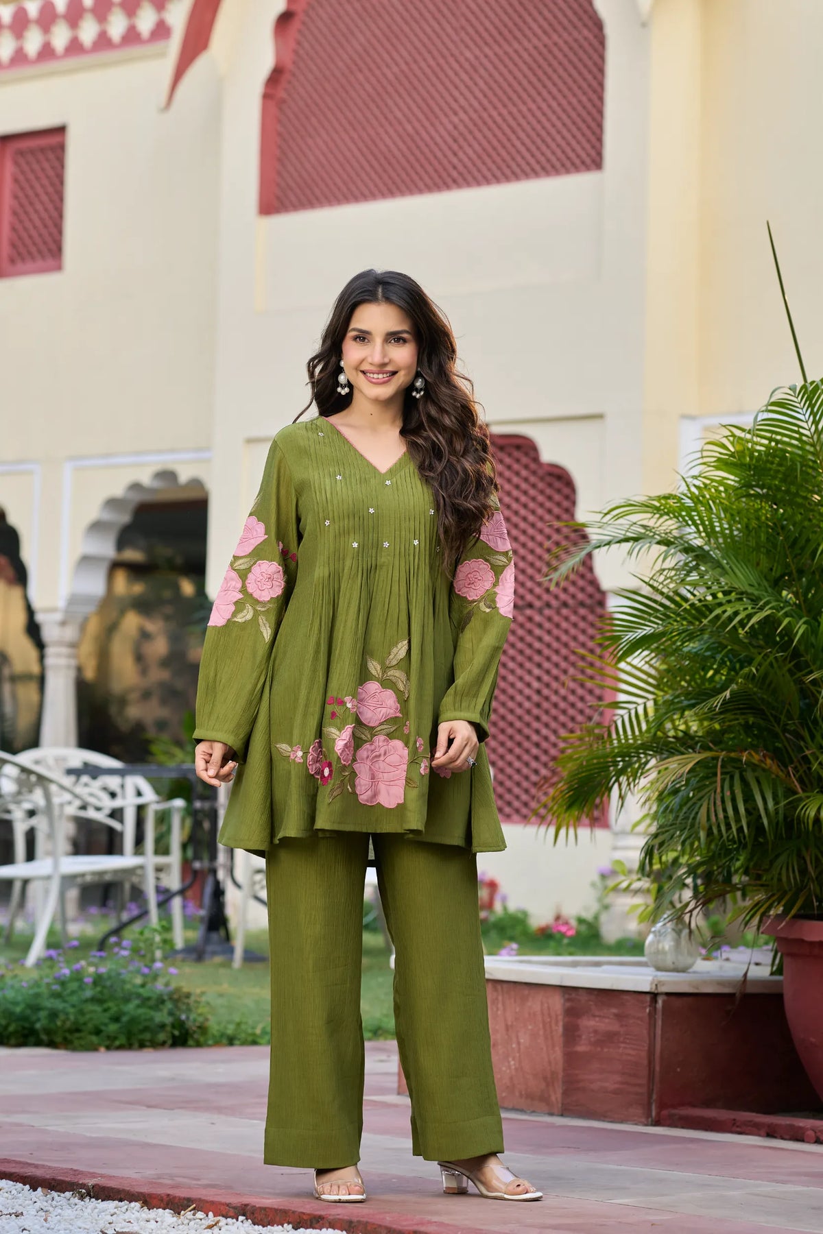 Olive Blossom Co-ord Set