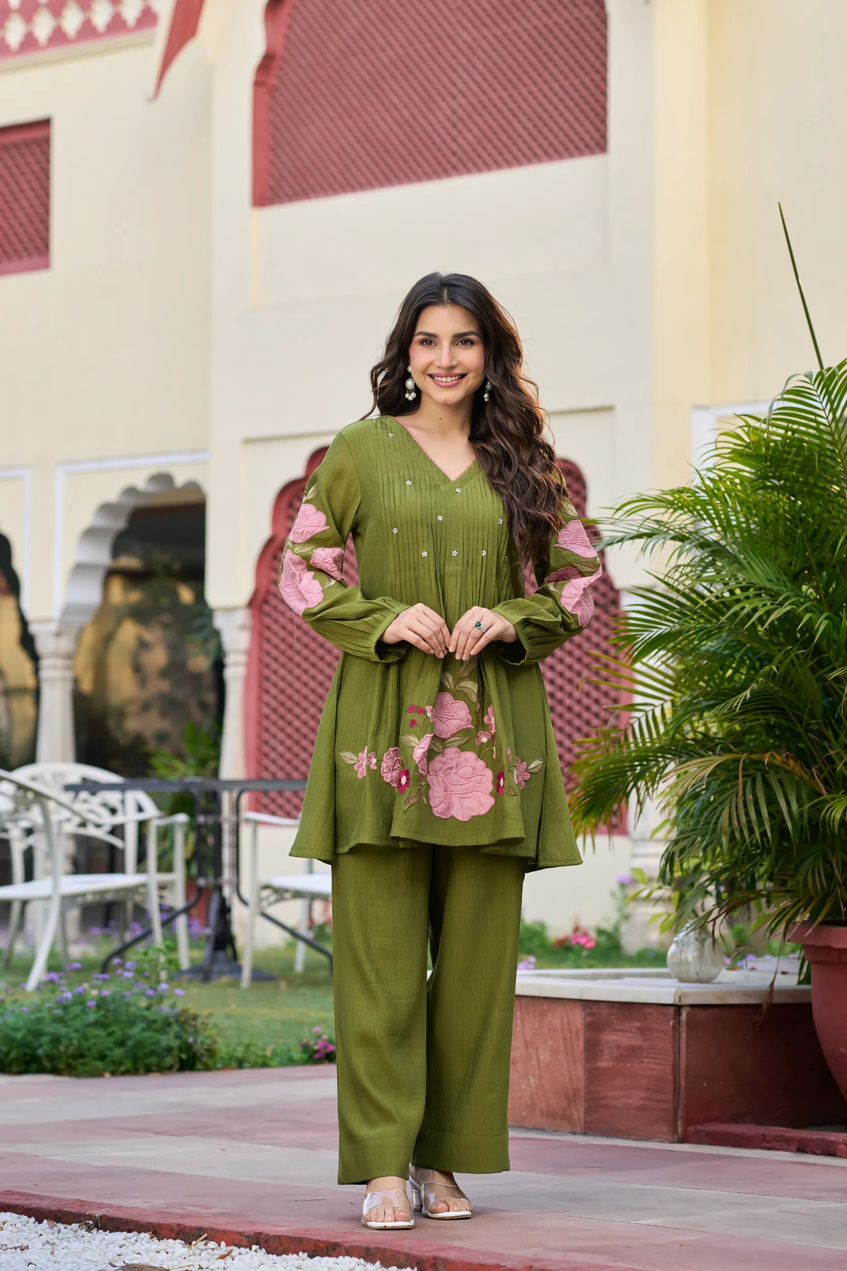Olive Blossom Co-ord Set