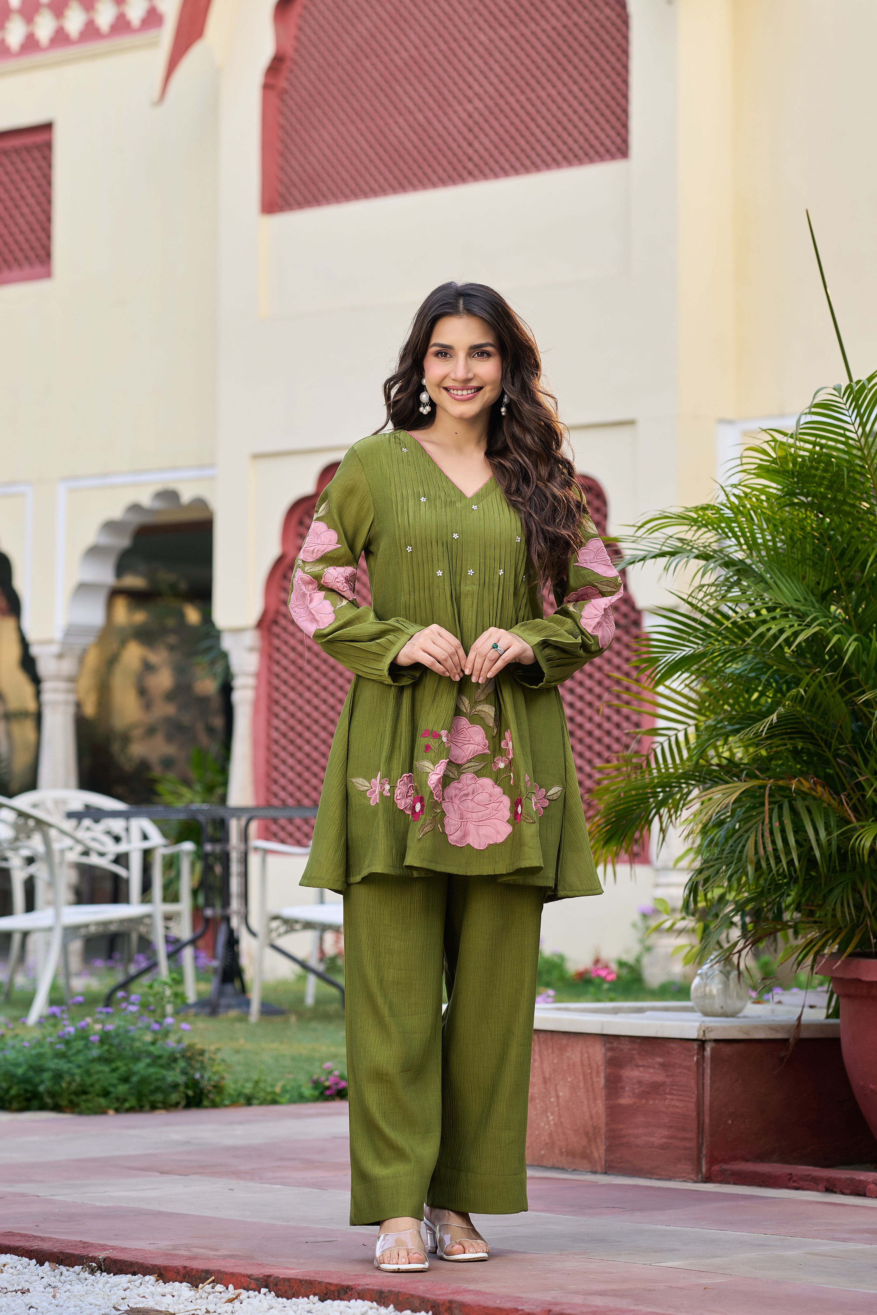 Olive Blossom Co-ord Set