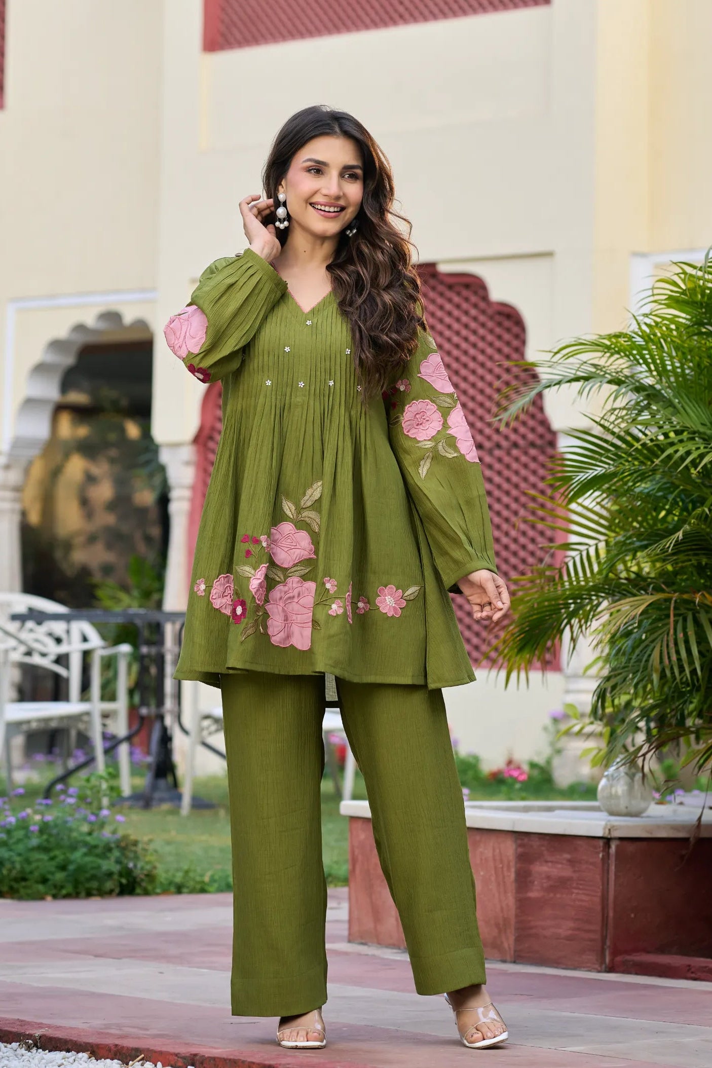 Olive Blossom Co-ord Set