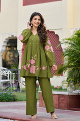 Olive Blossom Co-ord Set