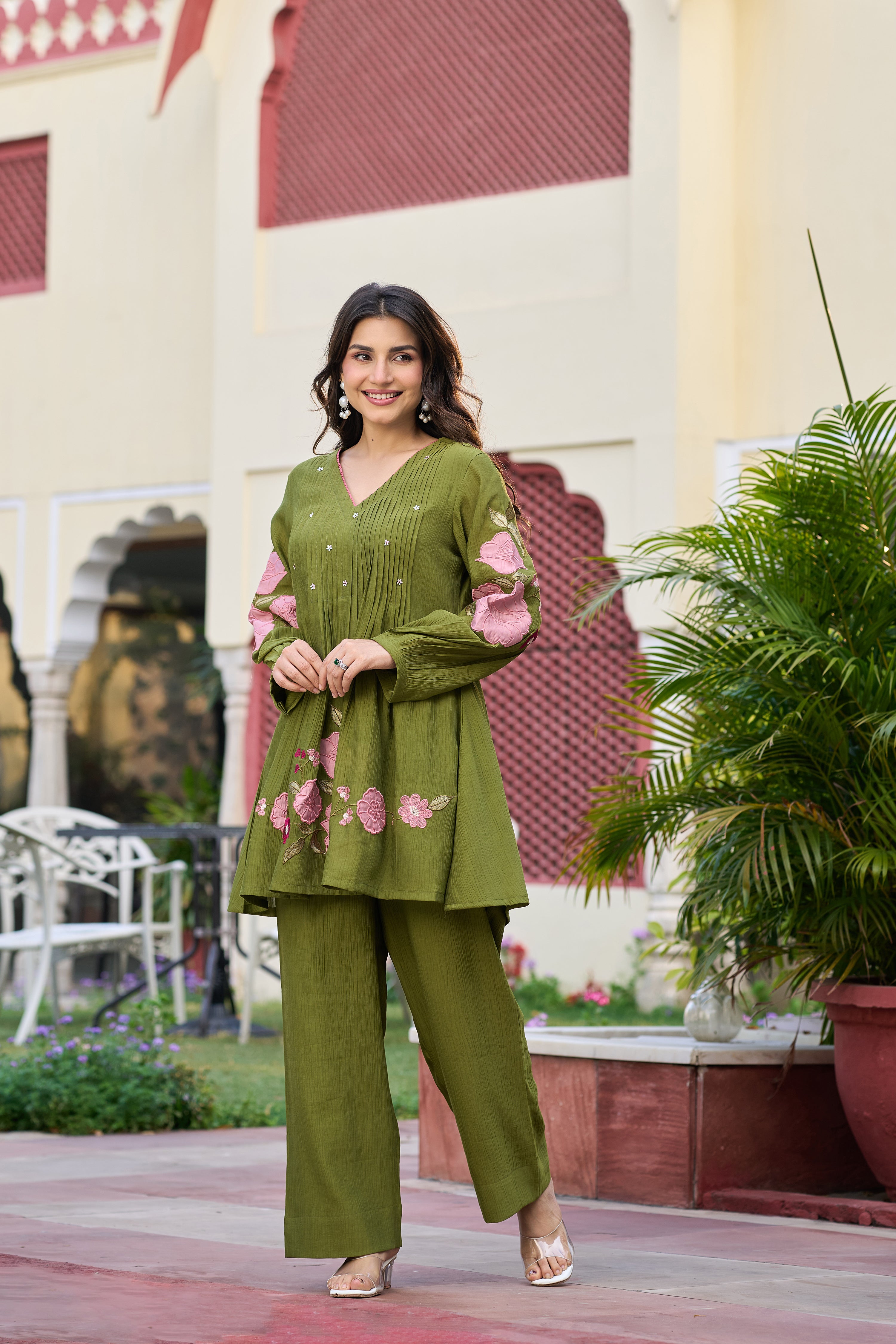 Olive Blossom Co-ord Set