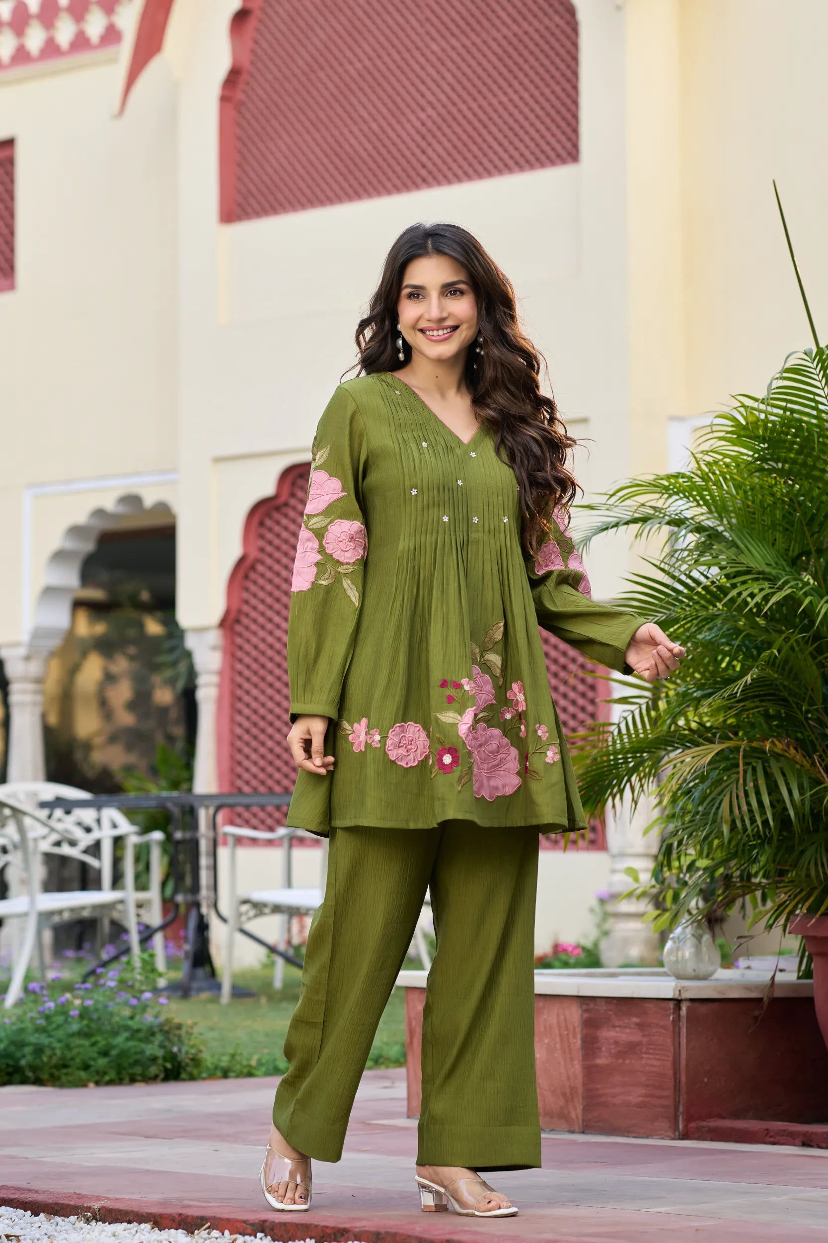 Olive Blossom Co-ord Set