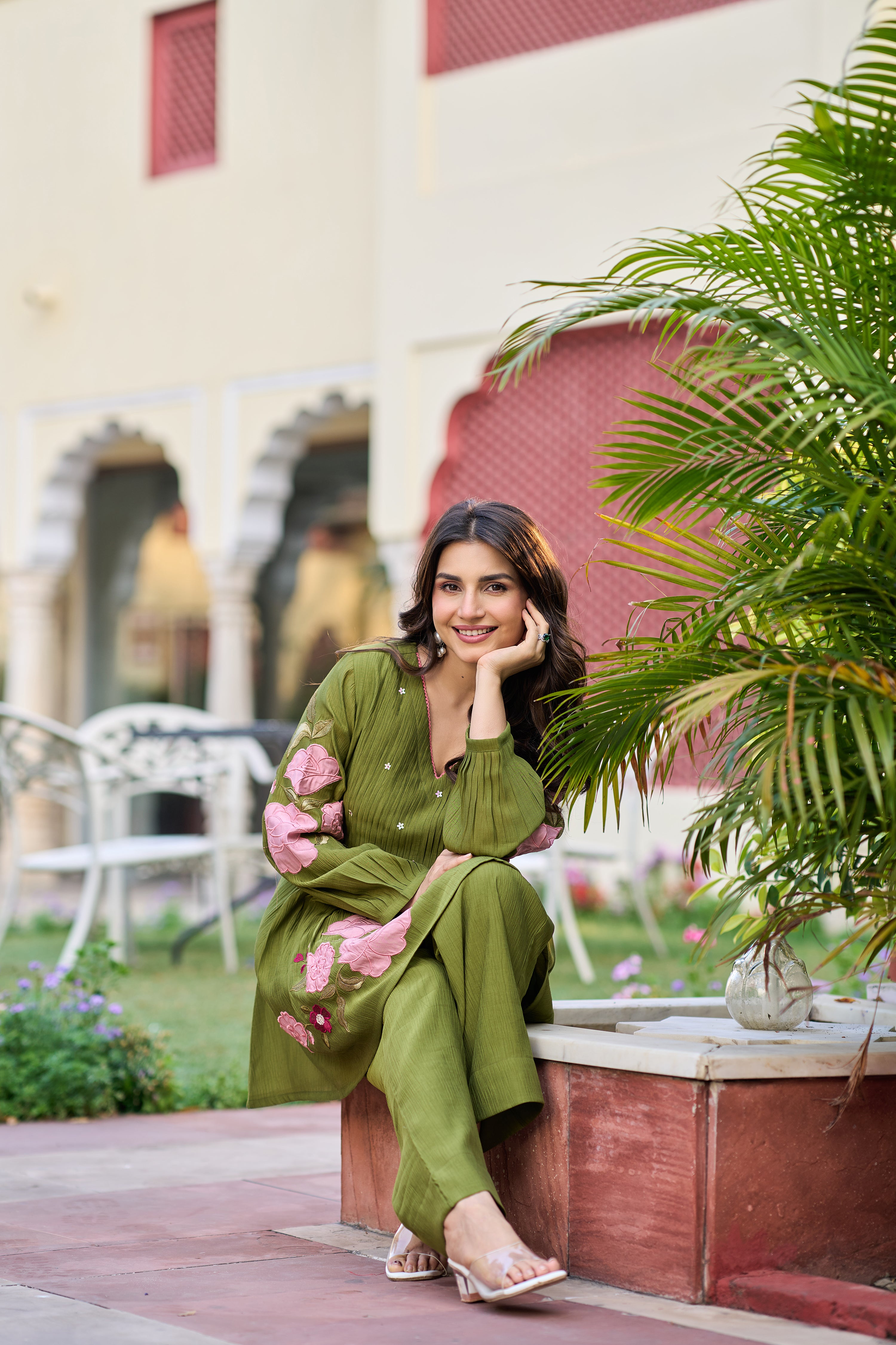 Olive Blossom Co-ord Set
