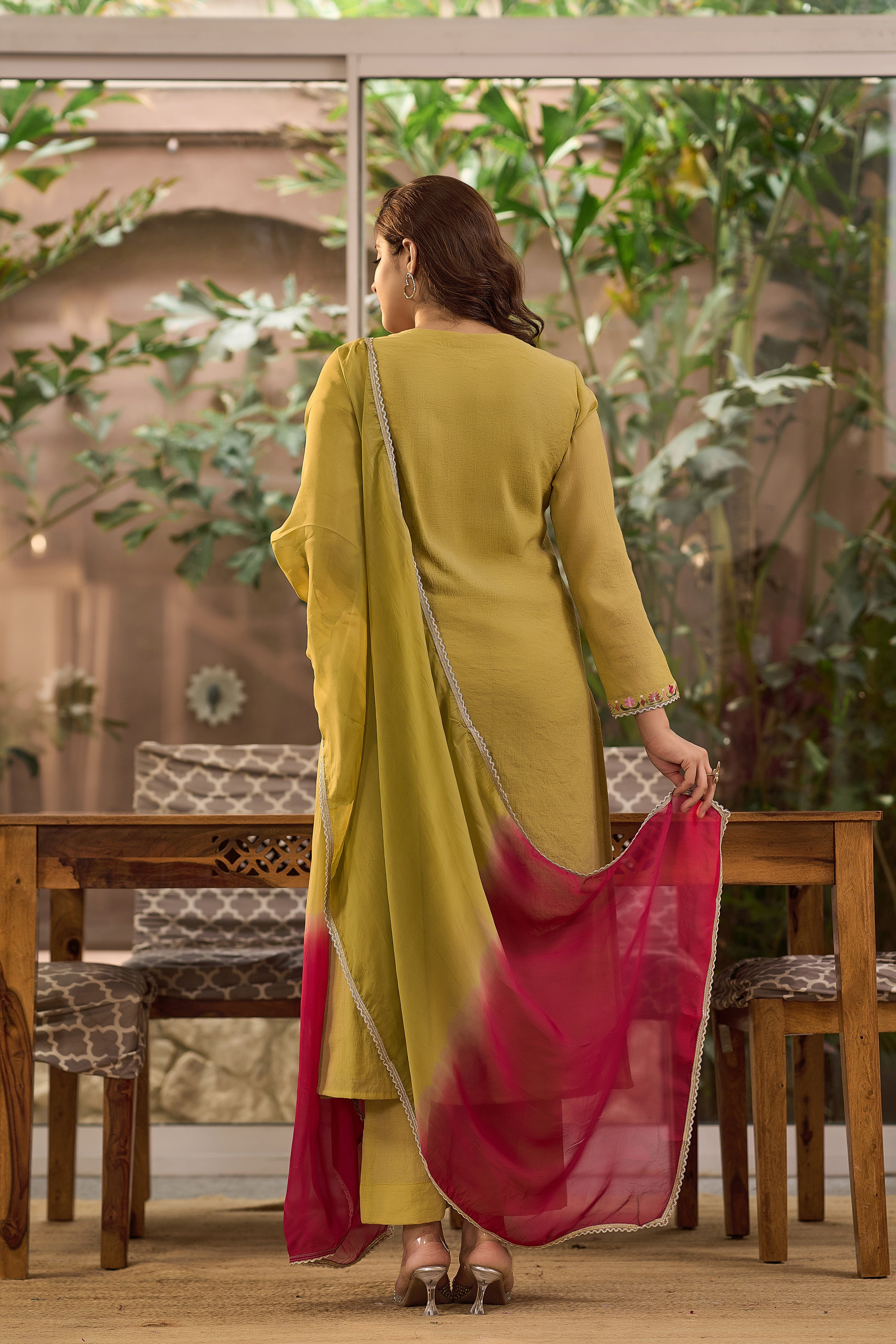 Olive Blossom Suit Set
