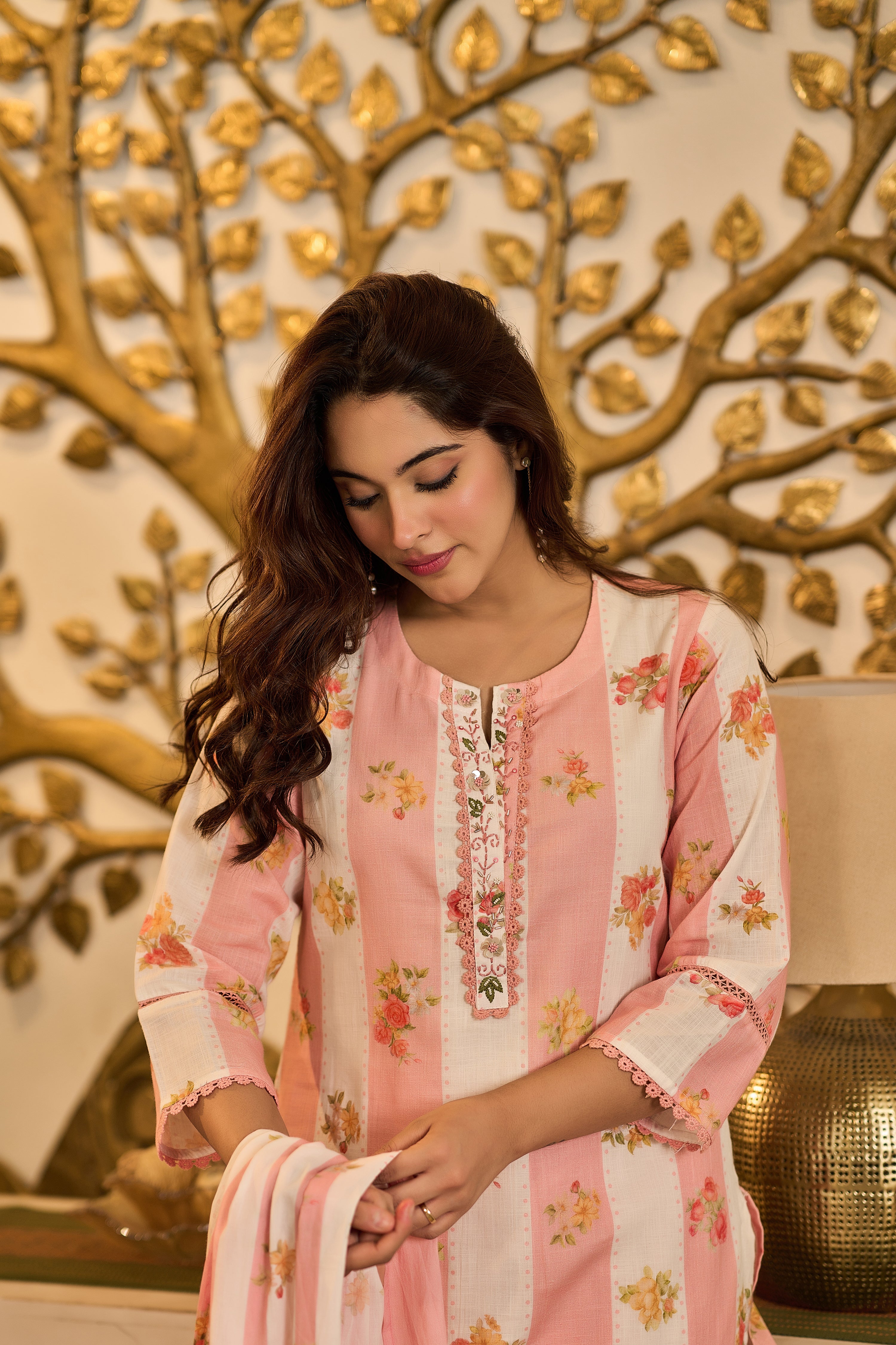Blush Printed Suit Set