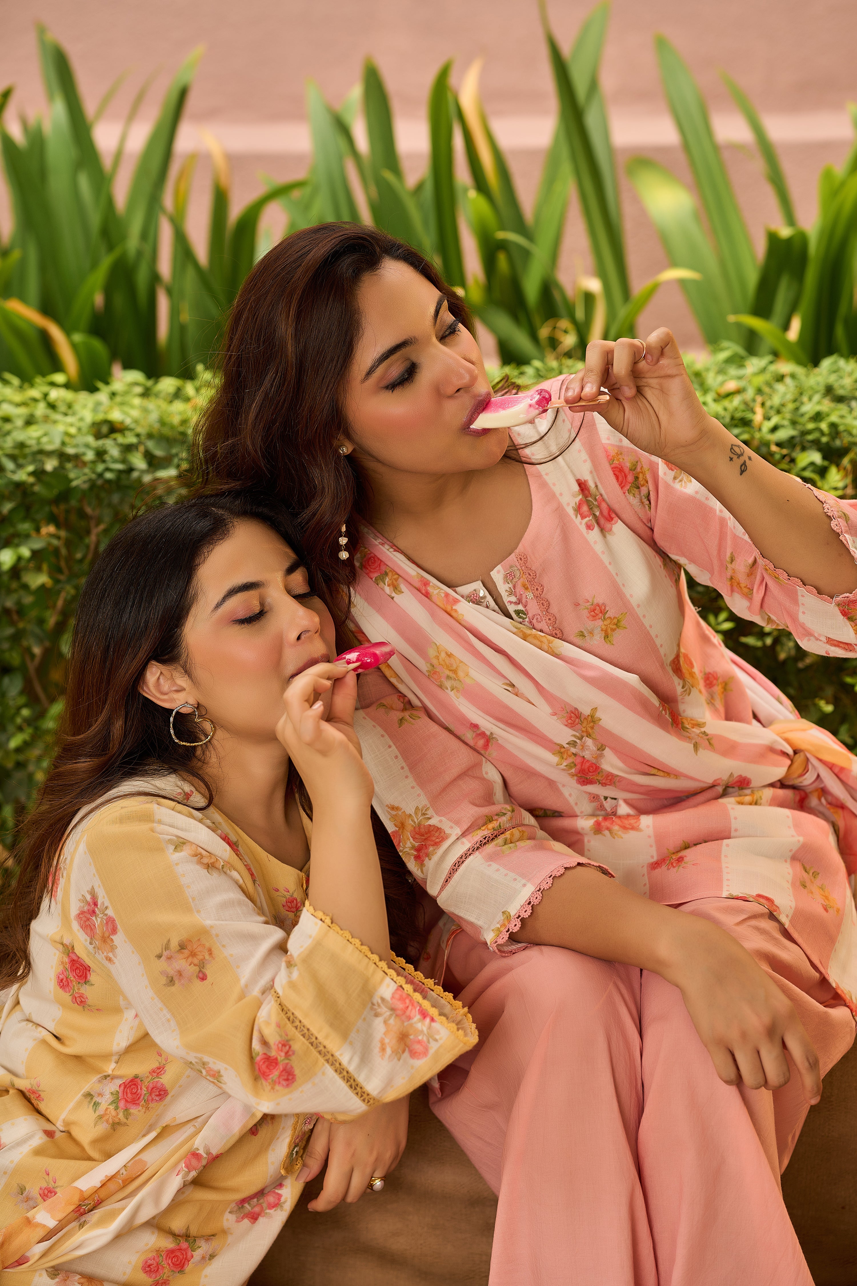 Blush Printed Suit Set