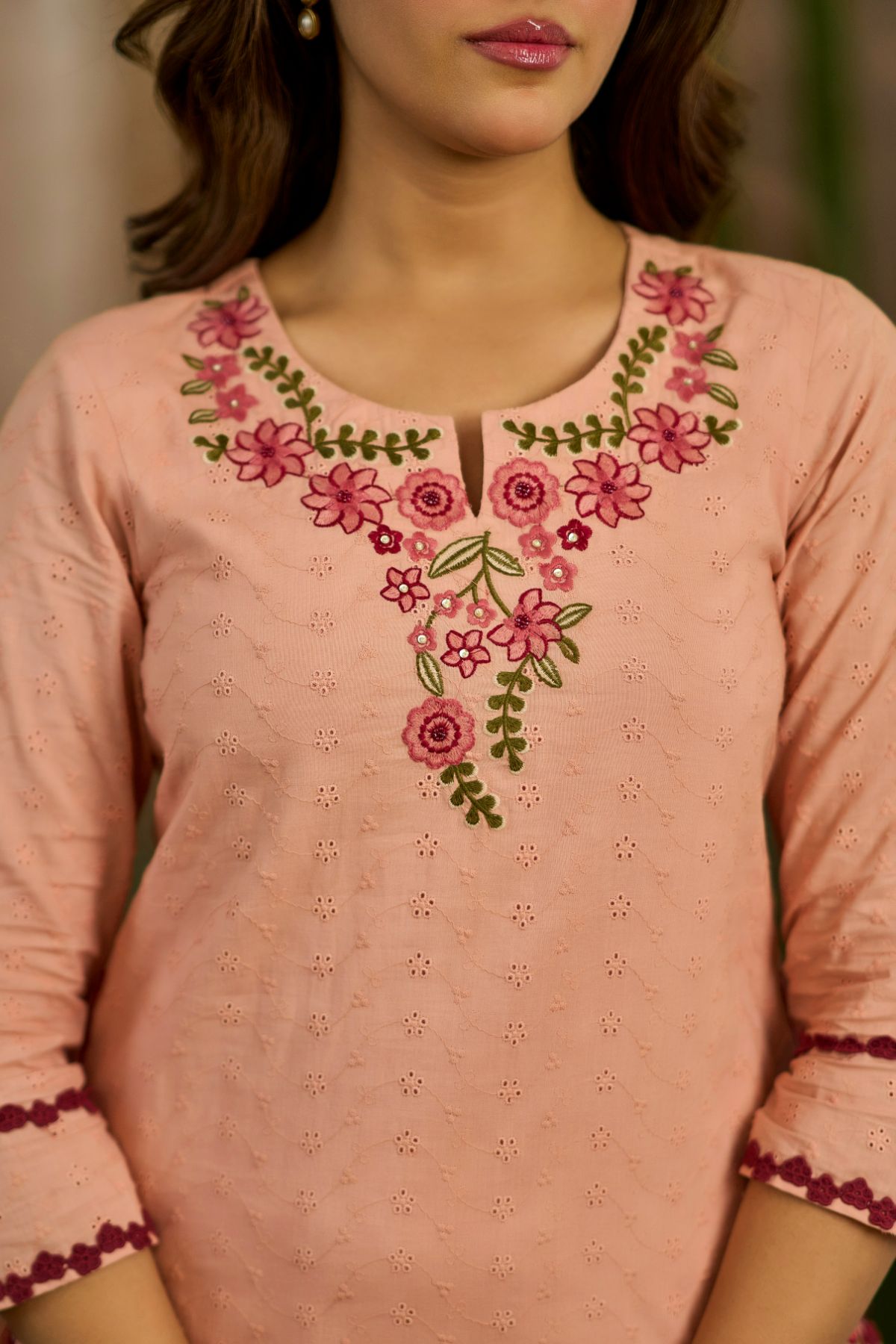 Blush Embroidered Suit Set
