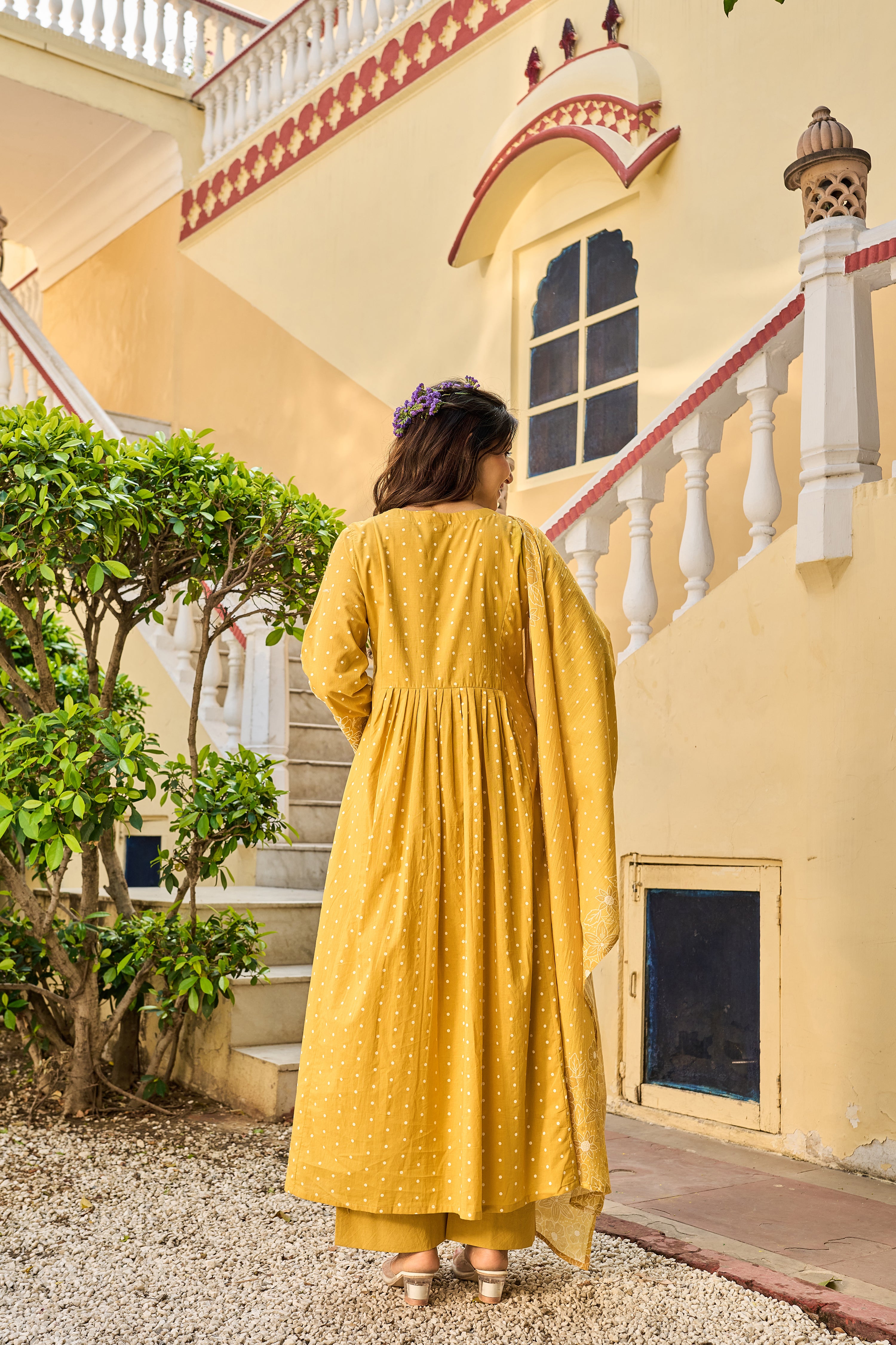Sunshine Embroidered Mul Cotton Suit Set