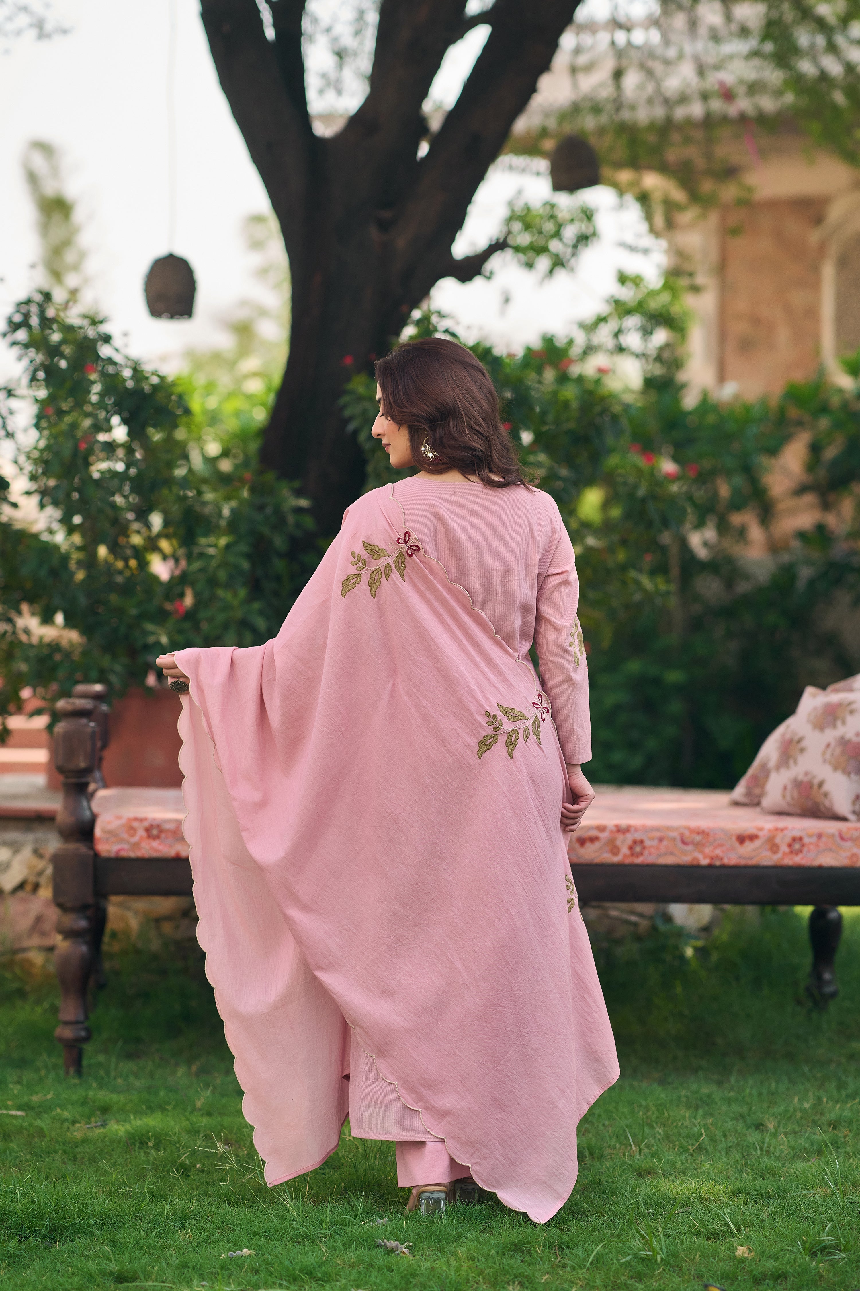 Blooming Blush Embroidered Set