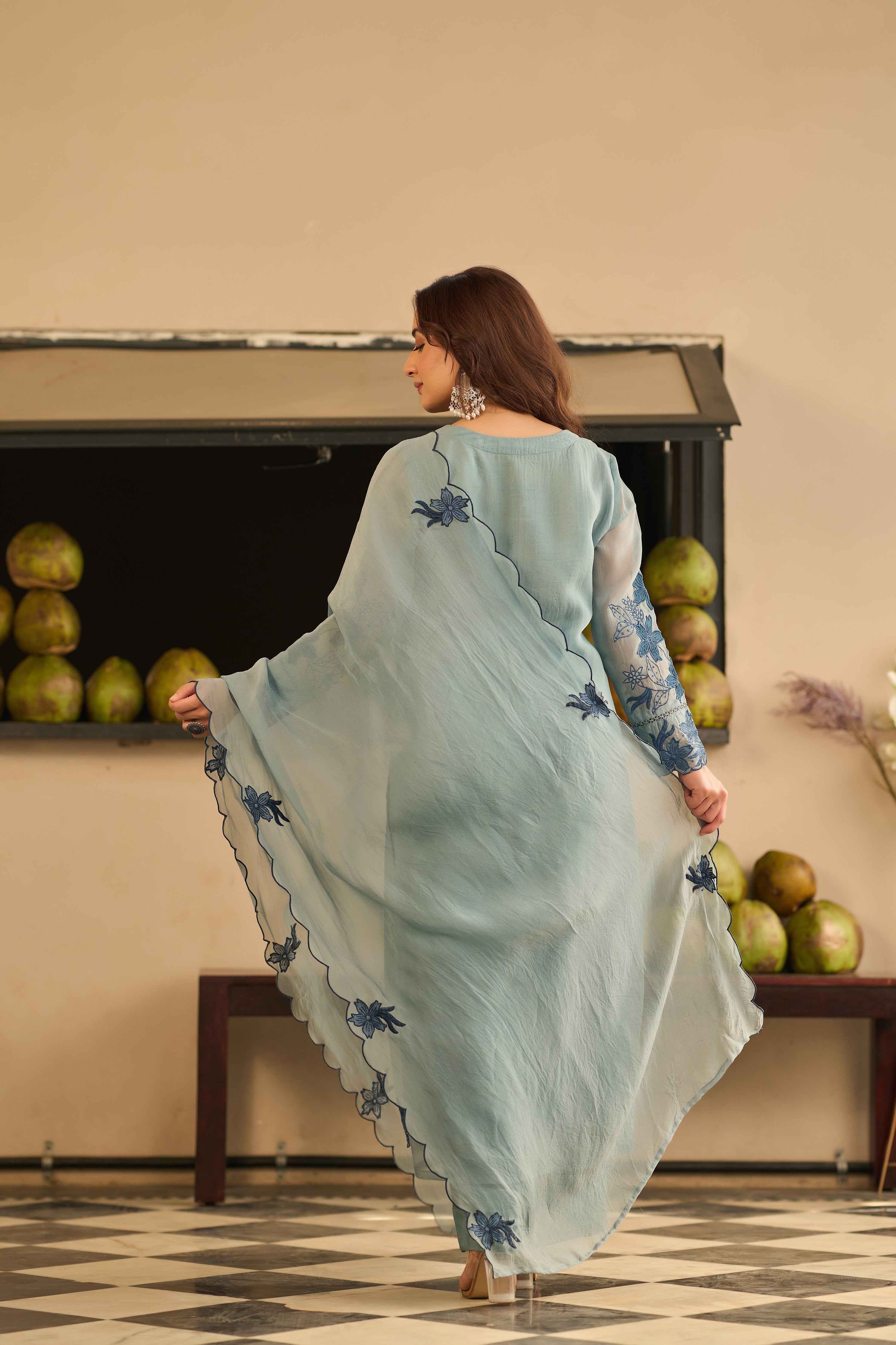 Powder Blue Blossom Suit Set