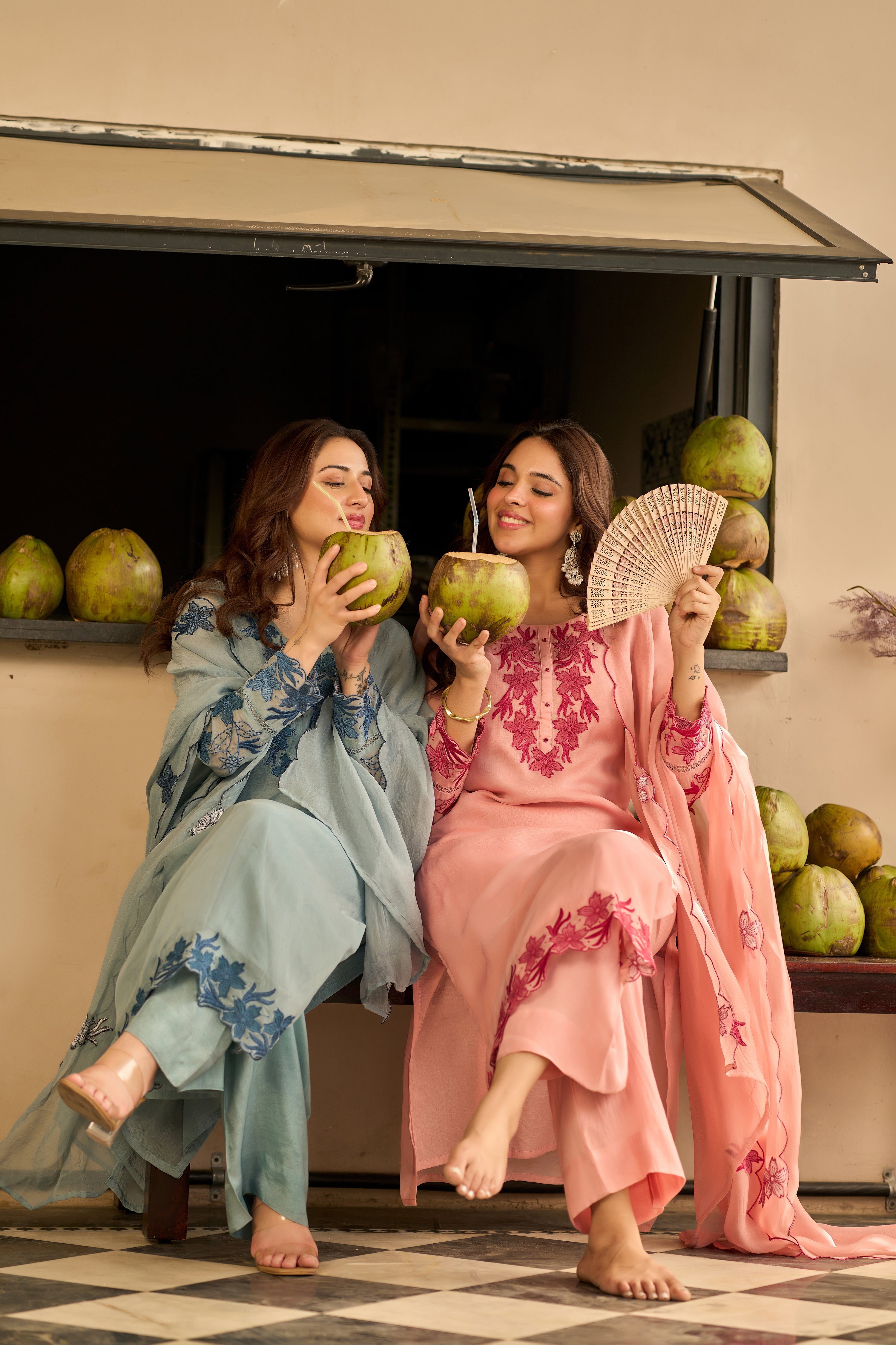 Powder Blue Blossom Suit Set