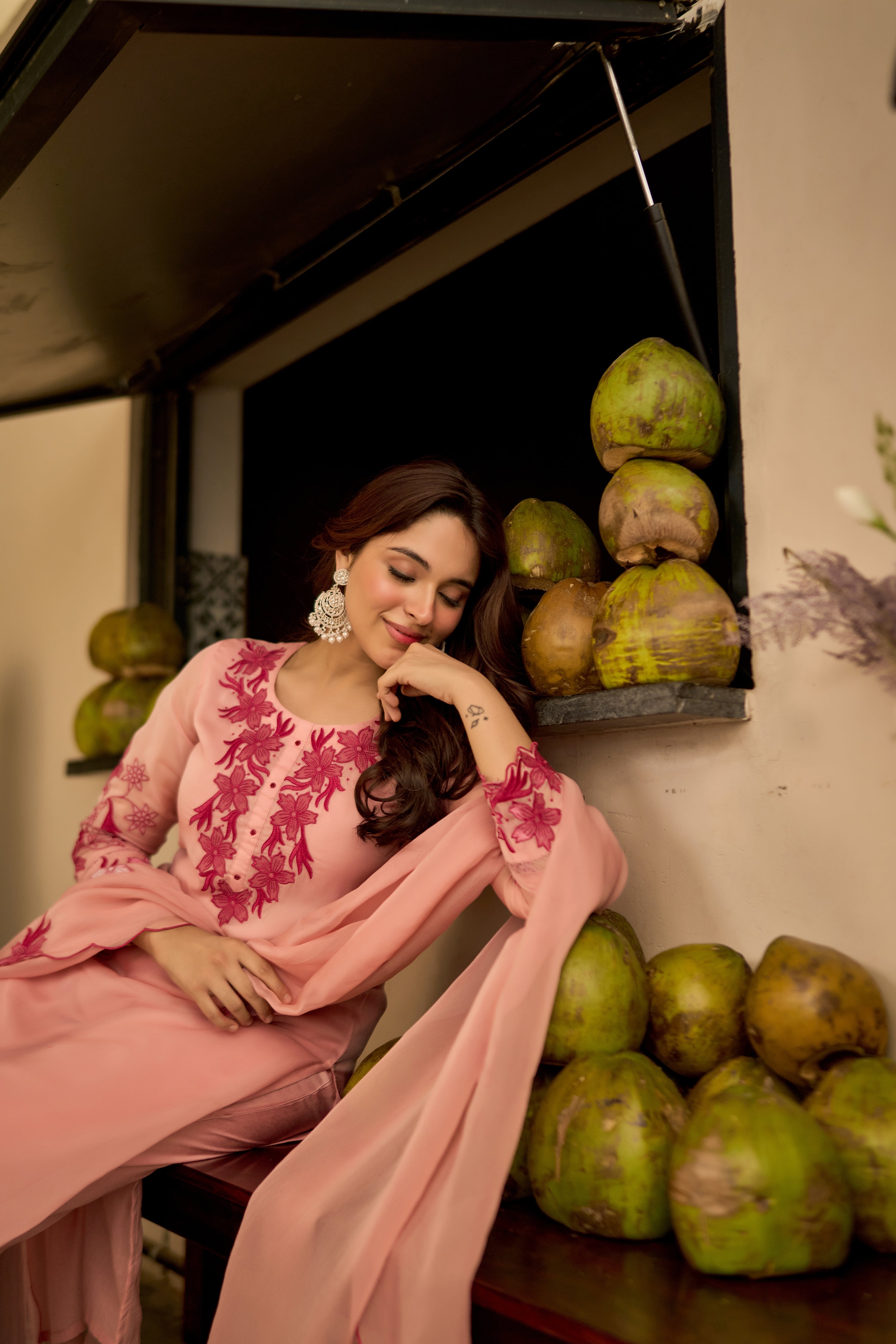 Blush Pink Blossom Suit Set