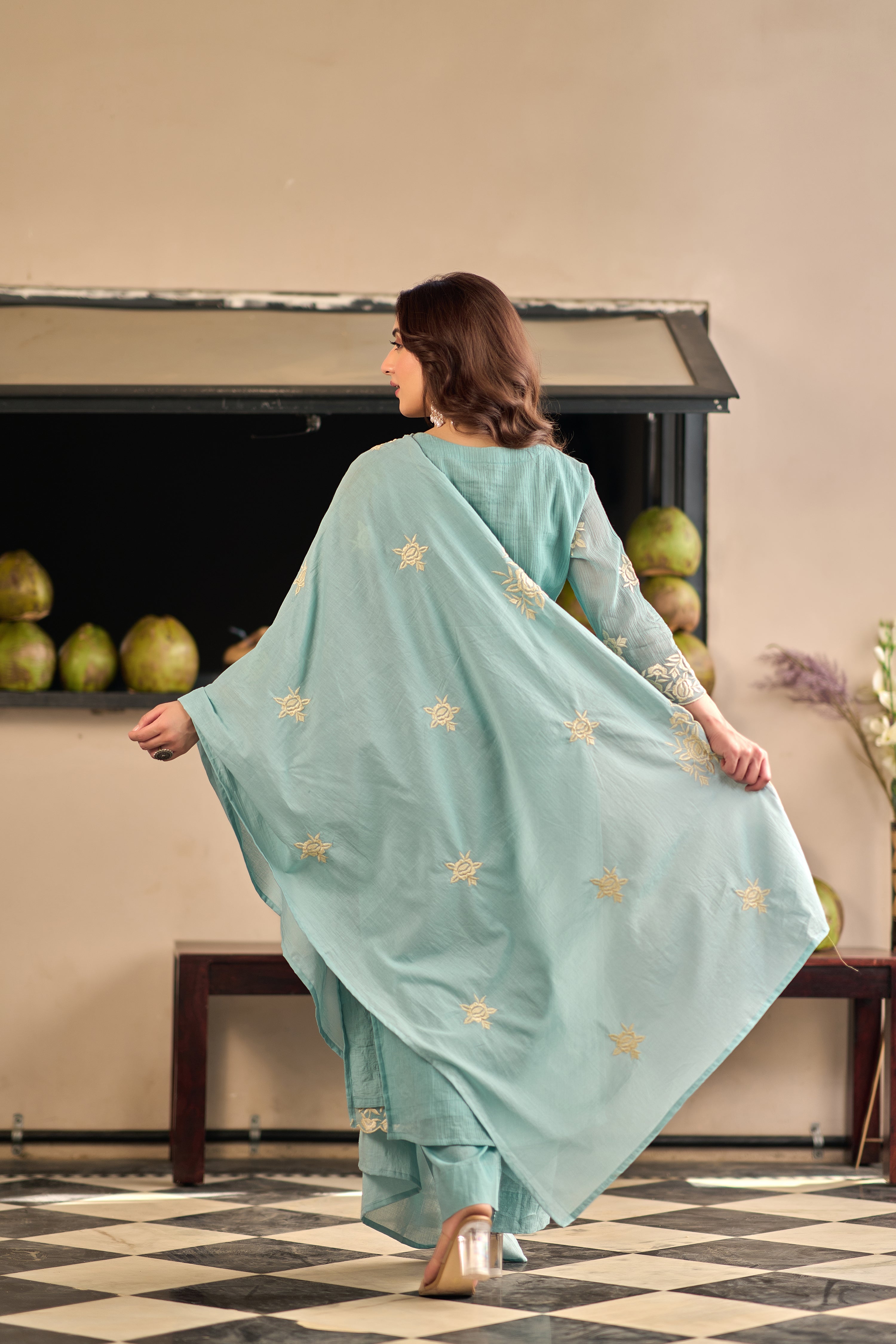 Sky Petal Suit Set