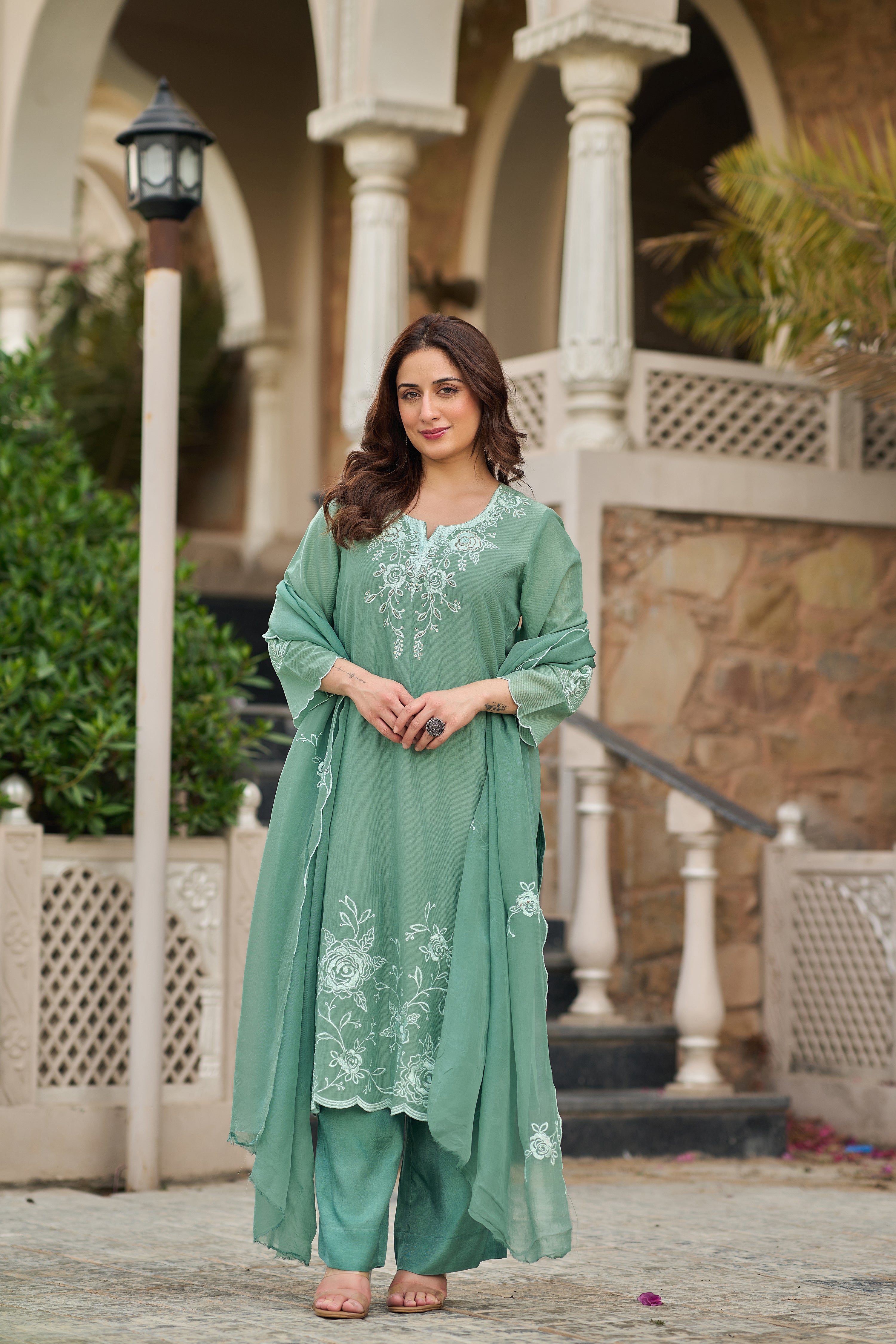 Mint Blossom Suit Set