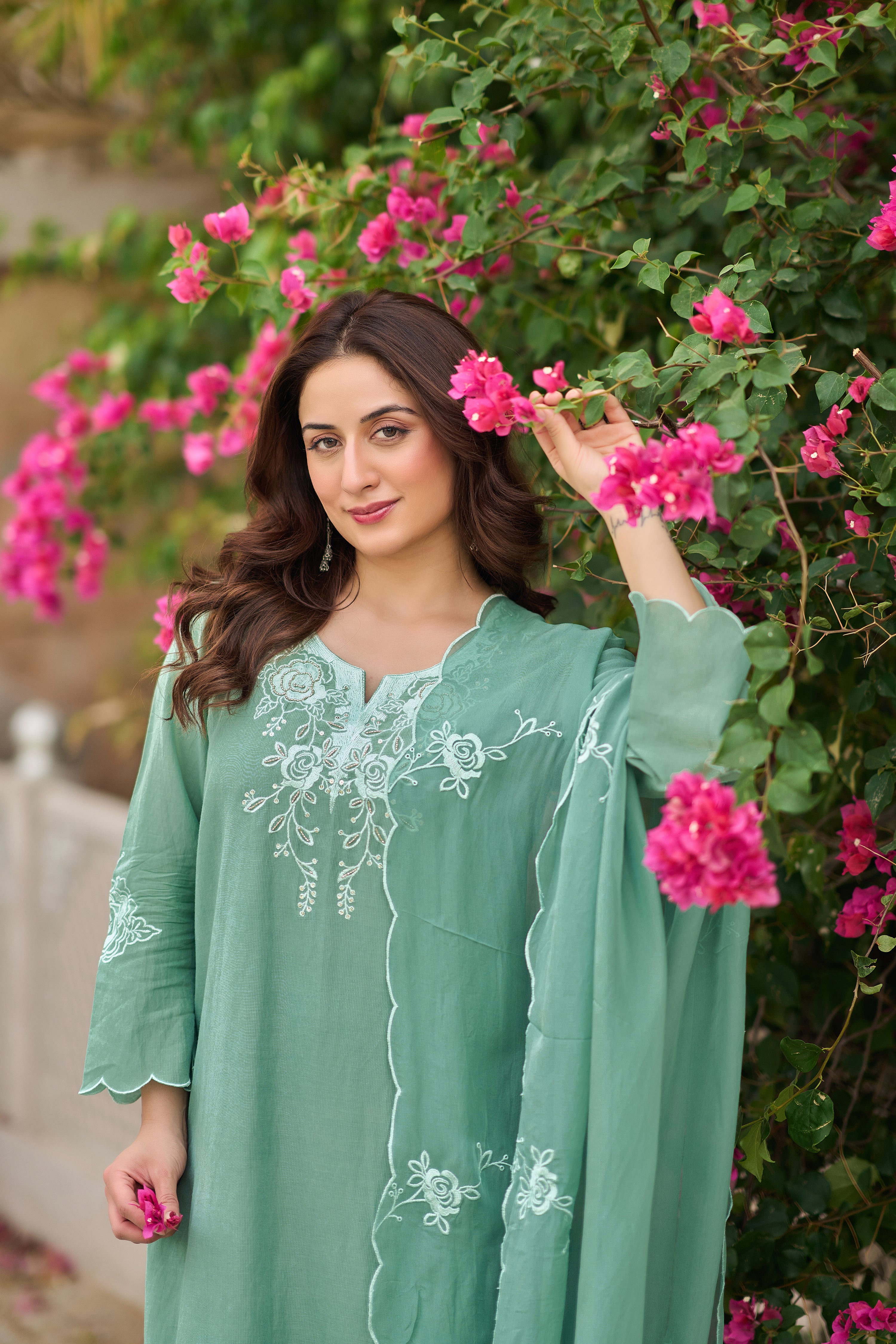 Mint Blossom Suit Set