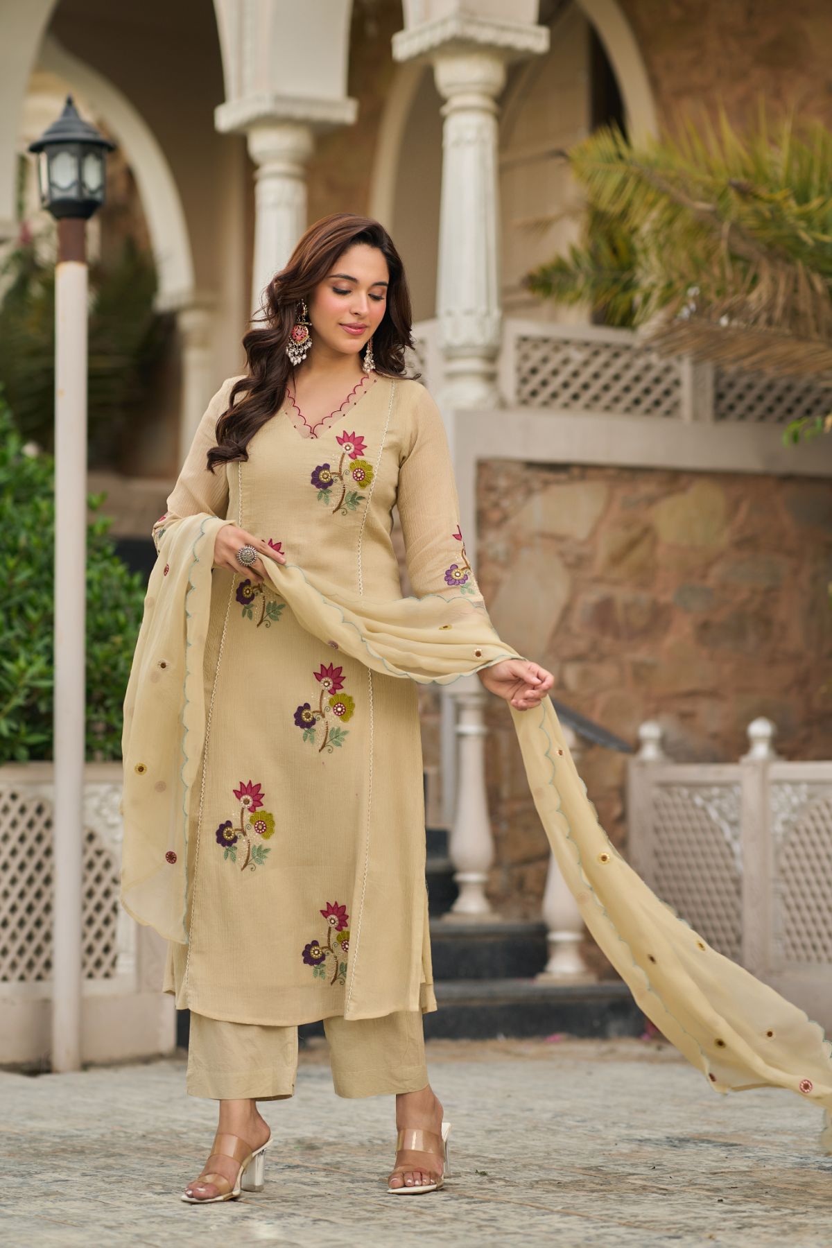 Sand Beige Suit Set