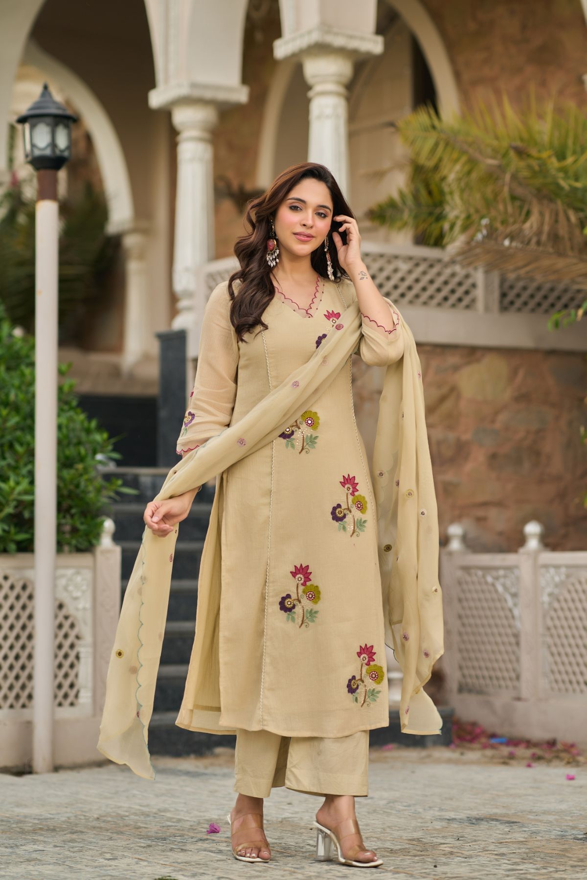Sand Beige Suit Set