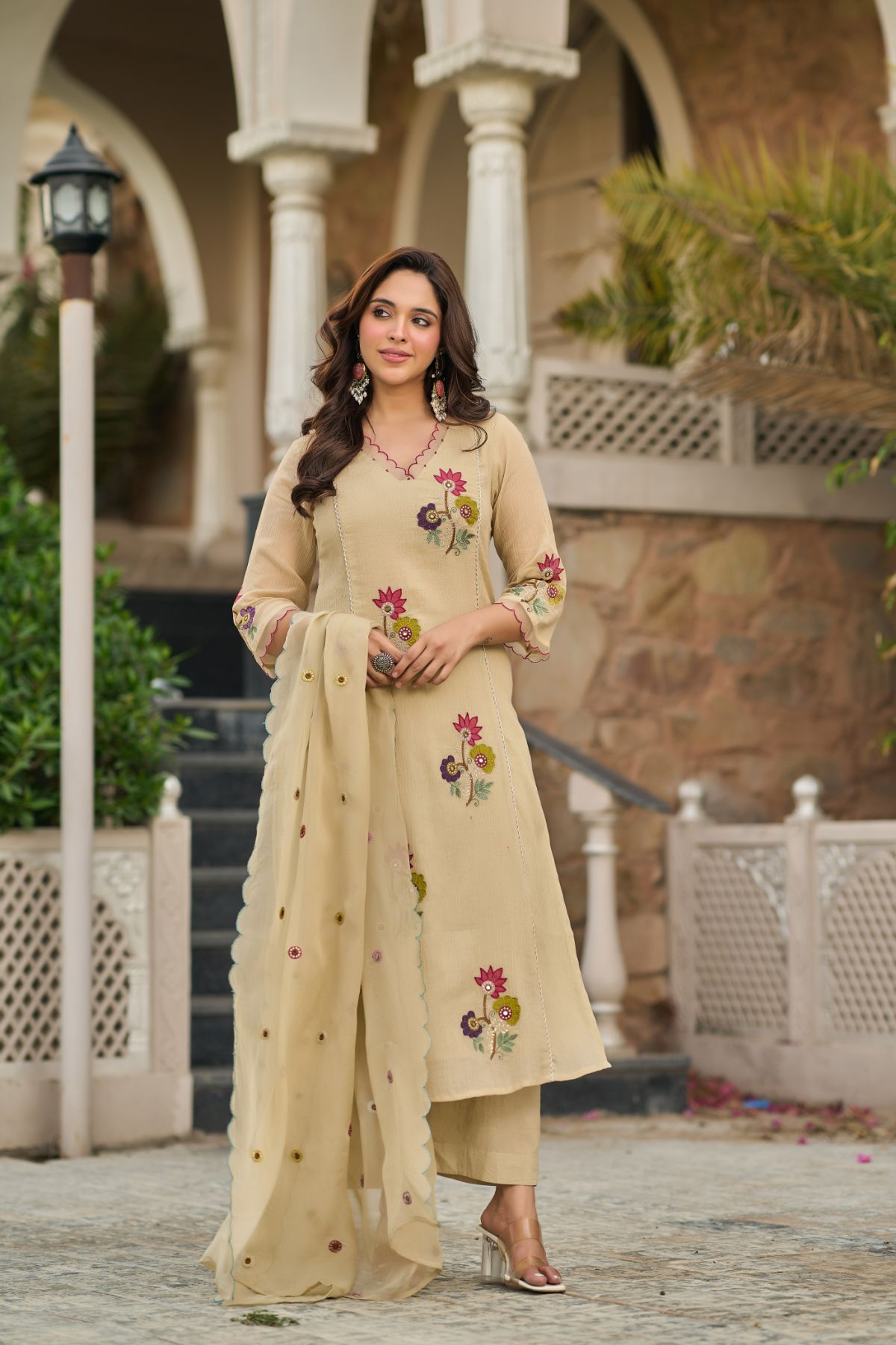 Sand Beige Suit Set