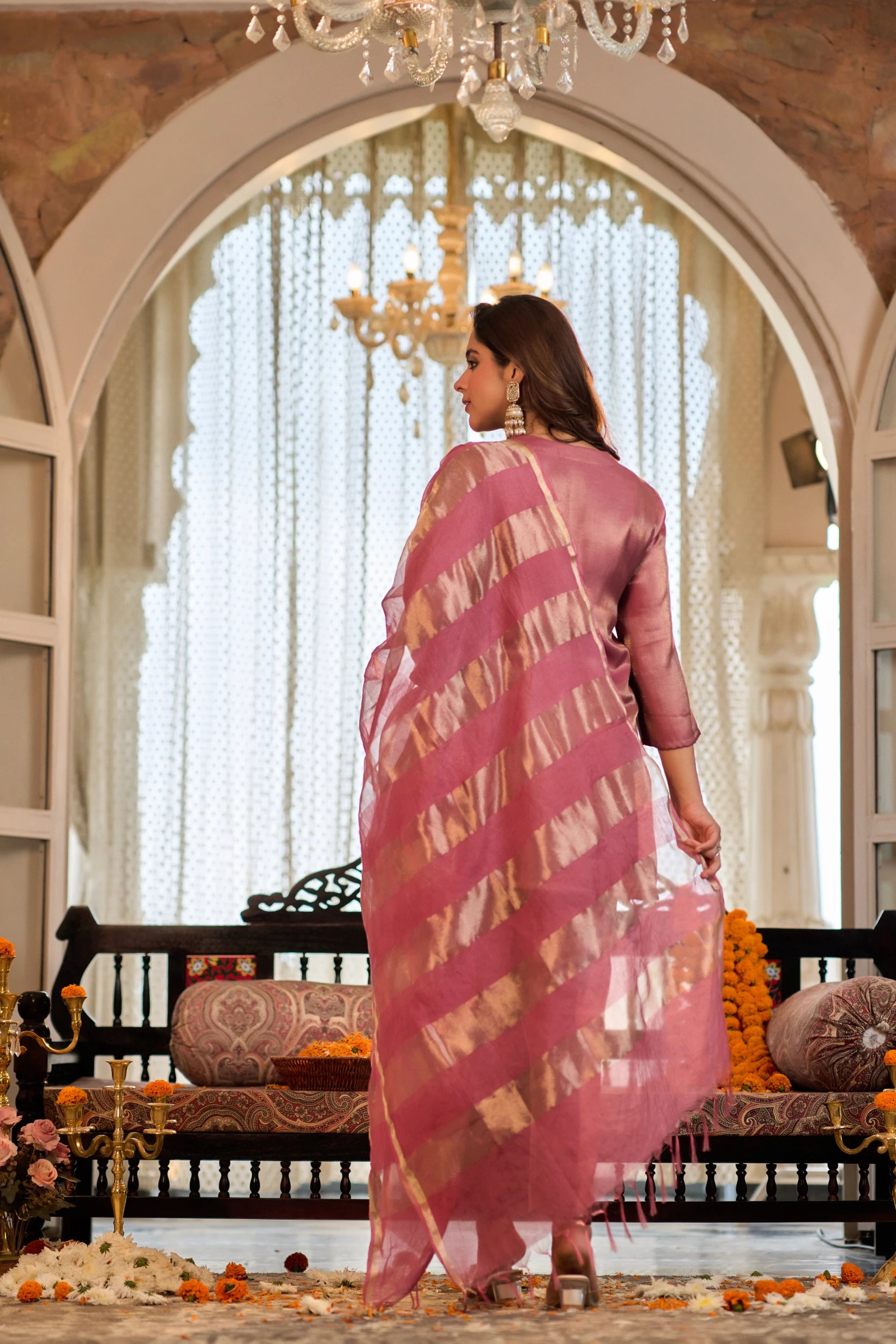 Rosewood Gold Embroidered Suit