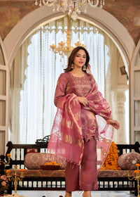 Rosewood Gold Embroidered Suit