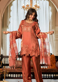Coral Gold Festive Suit