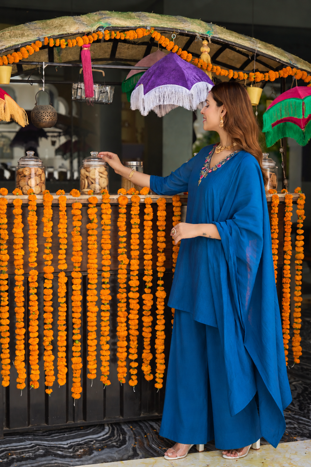 Ocean Blue Grace Kurta Set